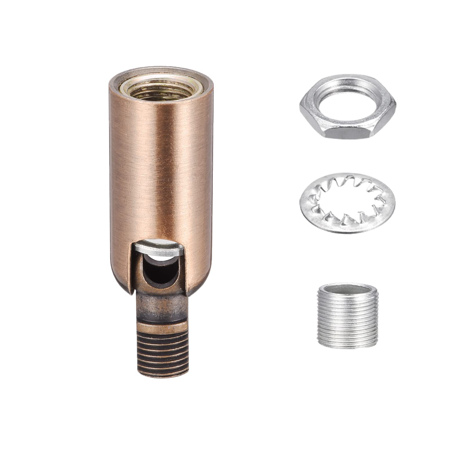 Meccanixity Sloped Ceiling Adapter 180 Degree Swivel M10 Thread, For Chandelier Ceiling Pendant Light, Red Bronze Pack Of 2