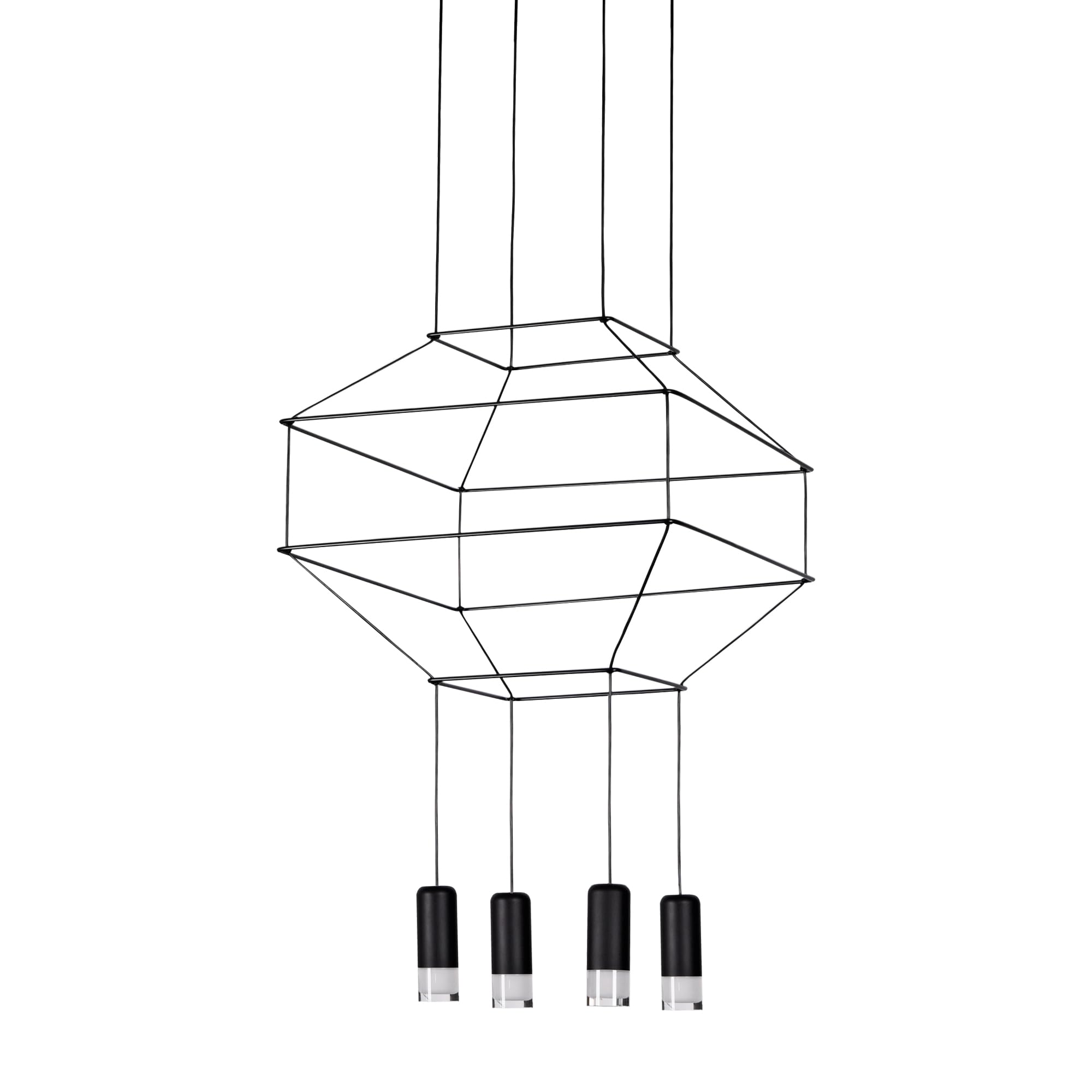 Vonn 18&quot; Black Pendant Light Fixture, Integrated Led, Aluminum, 17.75&quot; X 65.75&quot; H