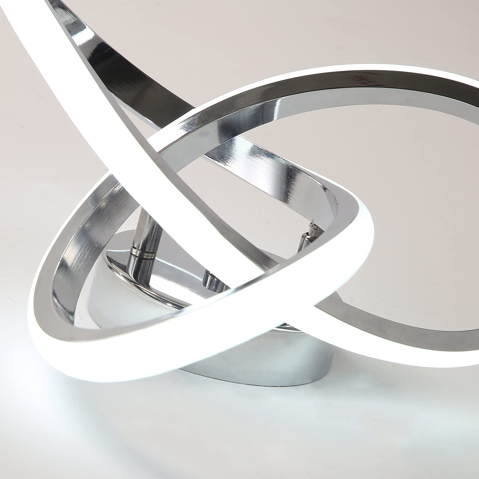 Caneoe Modern Led Ceiling Light Fixture, Acrylic, Chrome, 6000K, Flower Design, Ideal For Bedroom, Bathroom, Kitchen, And Hallway