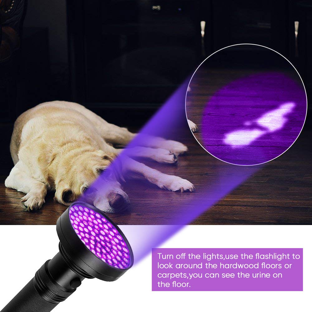 Black Light Flashlight, 100 Led 395 Nm Flashlights, Super Bright Ultraviolet Flashlight Professional Black Light Pet Urine Detector For Dog/Cat,Hunting Scorpions,Search For Bed