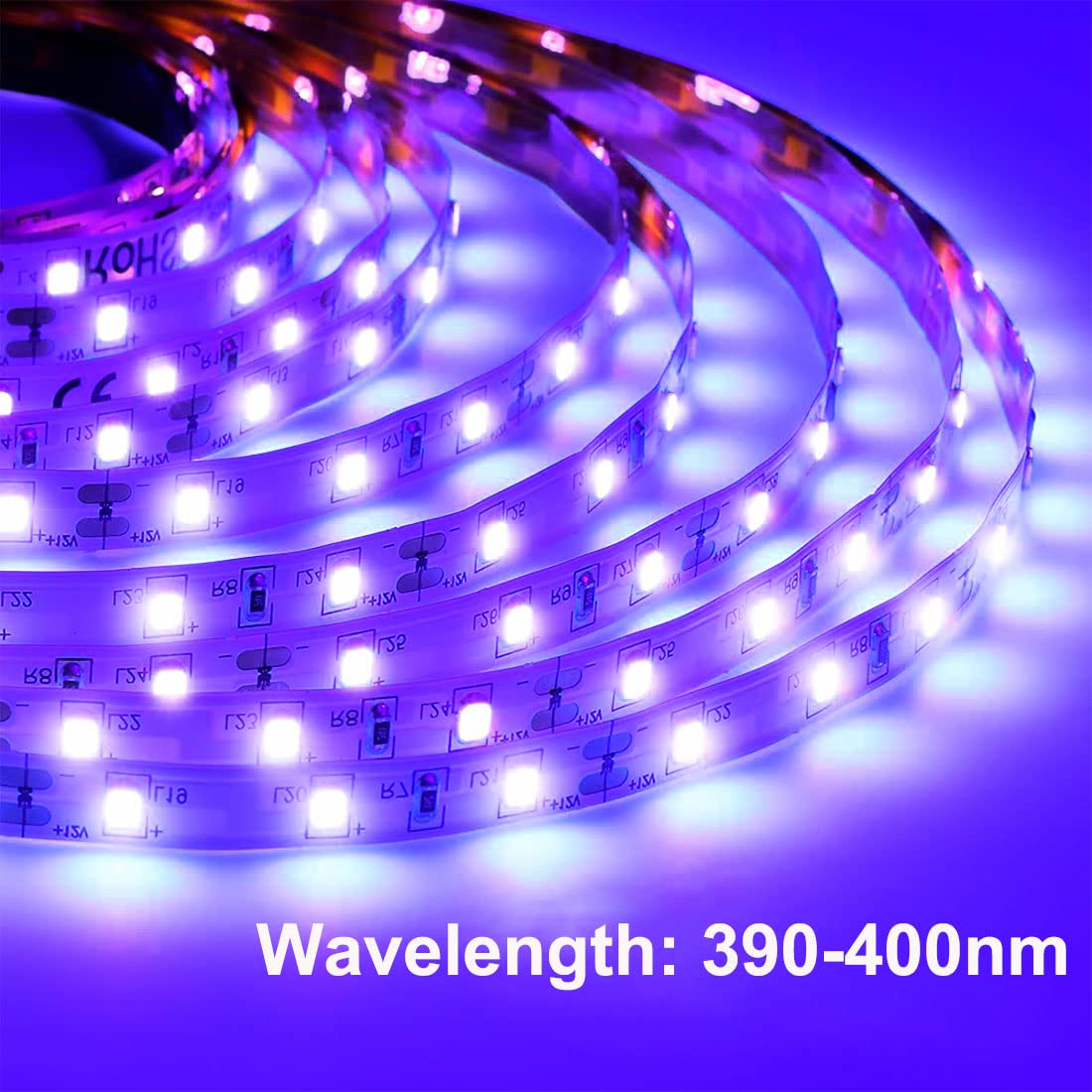 SUYOOULIN LED Strip Lights, SMD 2835, 16.4Ft, DC12V, 1200 LEDs, High Density, Non-Waterproof IP21, Purple