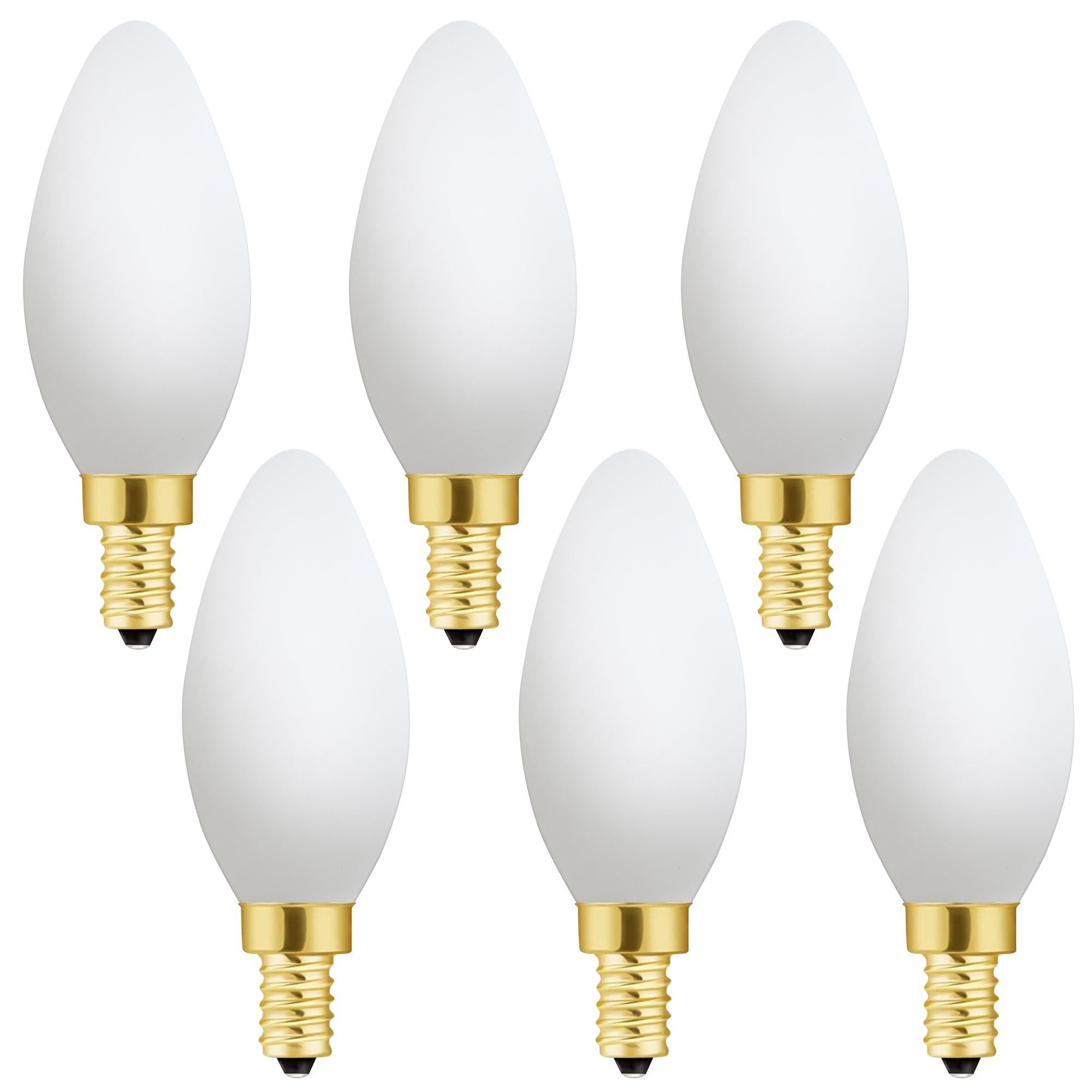 Xininsun Frosted Candelabra Light Bulbs 40 Watt Equivalent, 4W Watt Led Candelabra Bulbs, E12 Led Bulb 40W Dimmable Neutral Whit