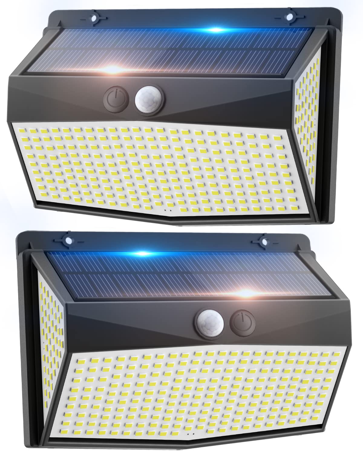 318 Led Solar Motion Sensor Lights Outdoor With 3 Lighting Modes, 270? Wide Angle Lighting, Ip67 Waterproof. Wireless Security S