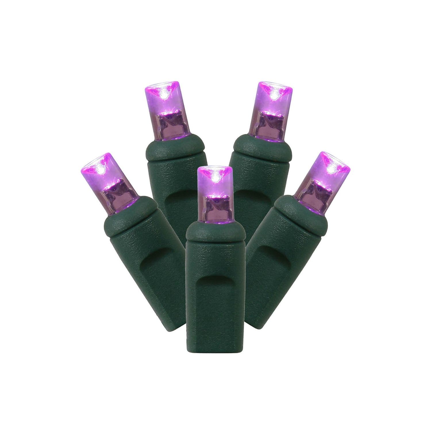 Vickerman 70 LED Light Strand, 4in Spacing, Purple, 24 Long, Model X4G6706TPBG