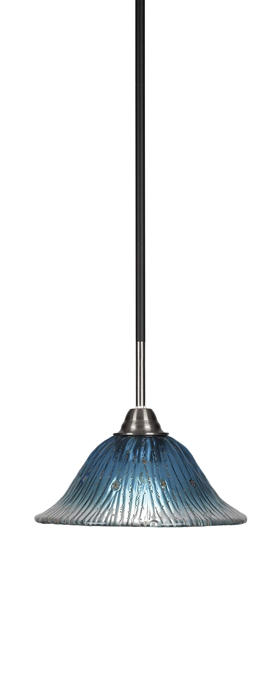 Toltec Lighting Paramount 1 Light Mini Pendant In Matte Black & Brushed Nickel (3401-Mbbn-438)