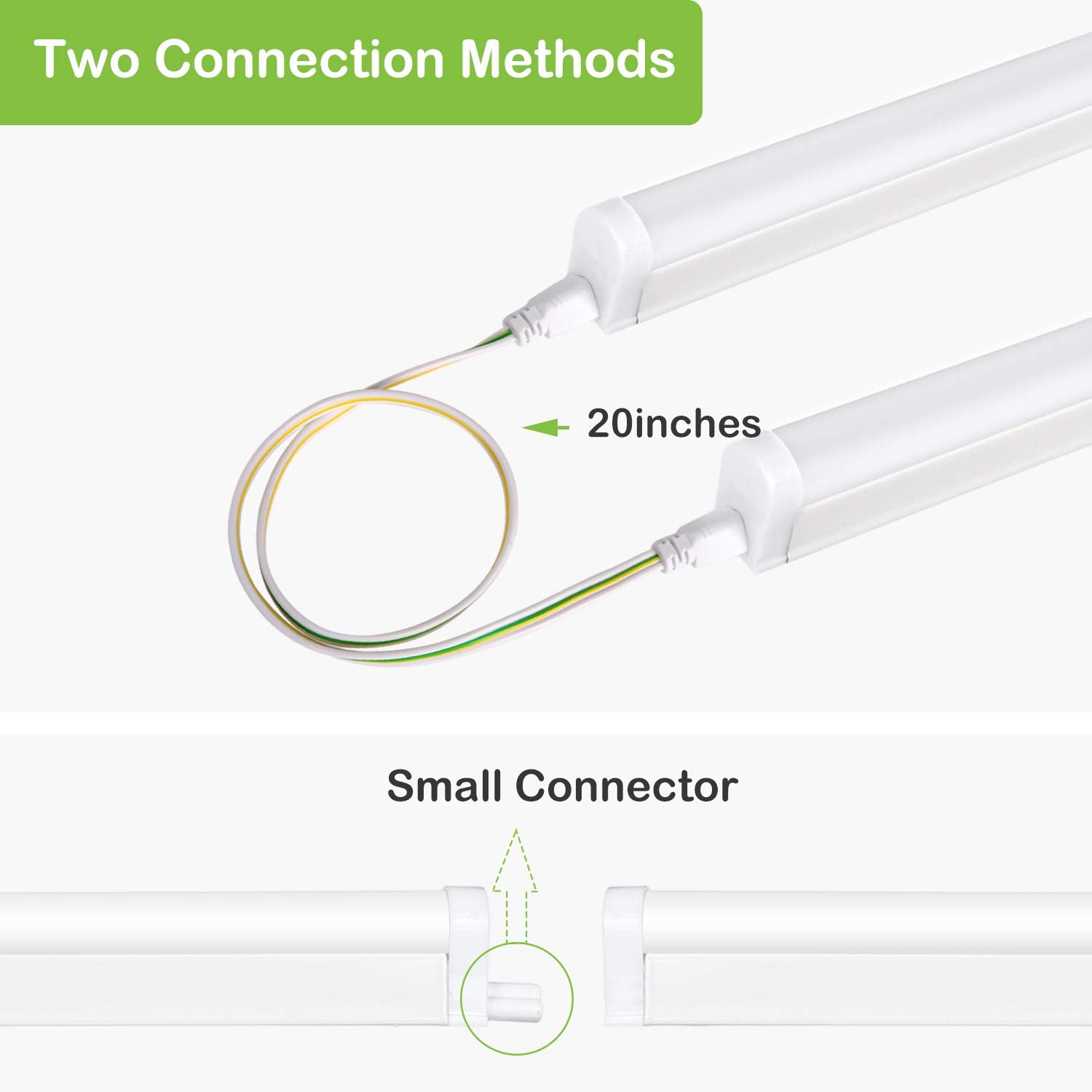 Hykolity 10 Pack Led Shop Light 4Ft, T5 Integrated Single Fixture, 22W, 2200Lm, 6500K Super Bright White, Linkable Shop Light, U