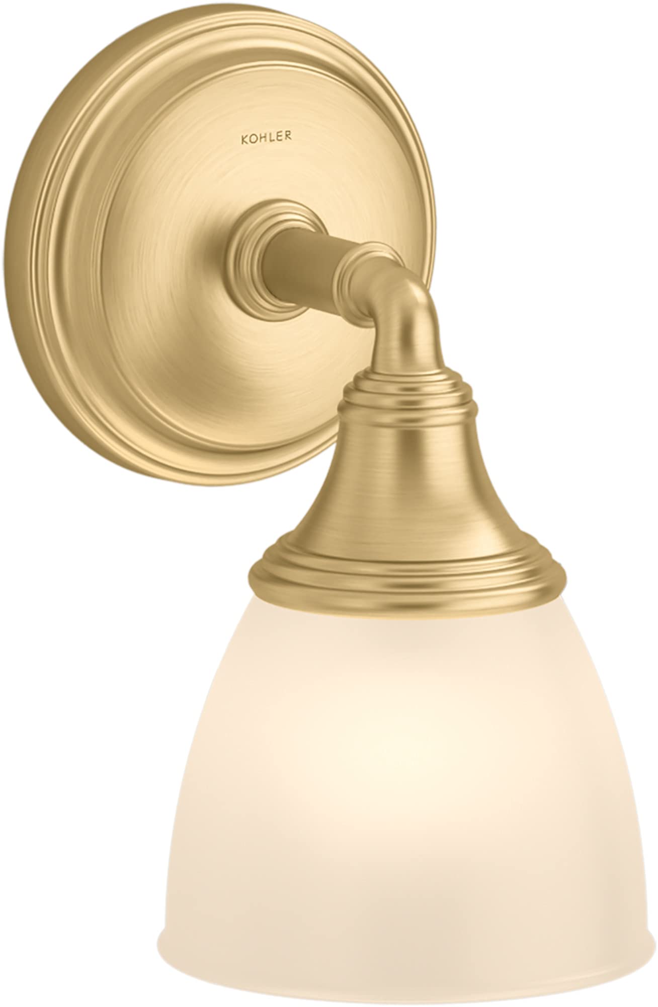 Kohler Devonshire Wall Sconce Light Fixture, 1 Light, Brushed Moderne Brass, Model 10570-2GL, UL Listed, Up/Down Position
