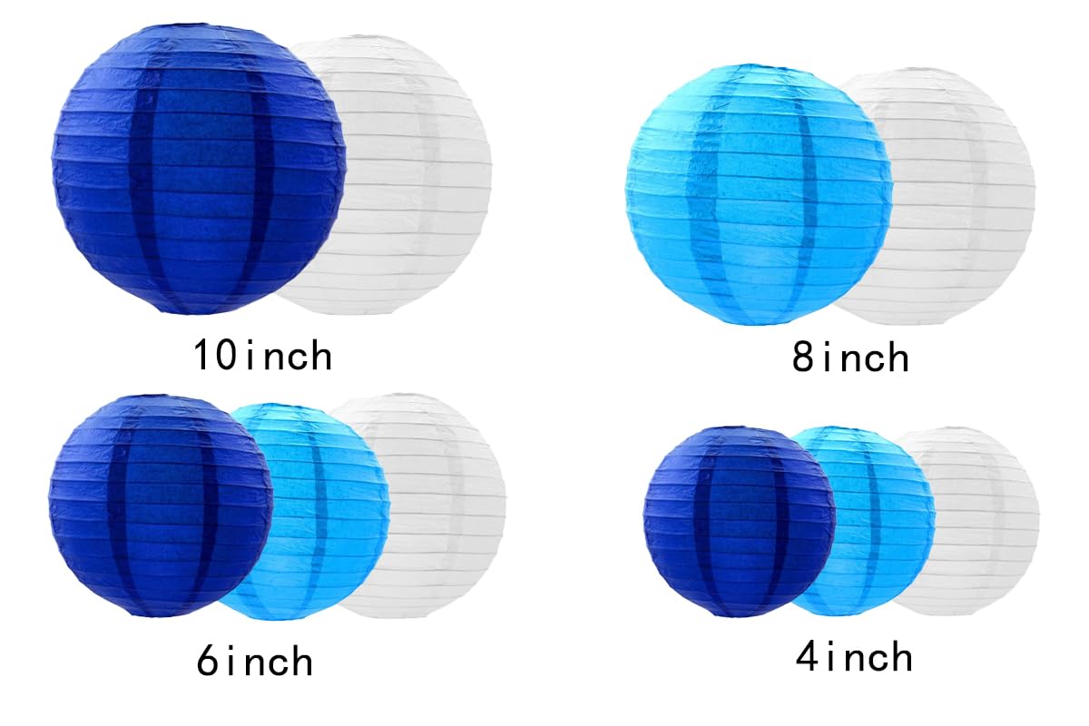 Paper Lanterns Decorations,Paper Hanging Decorations Ball Lanterns Lamps For Boy Birthday Parties, Bridal Showers, Baby Showers,