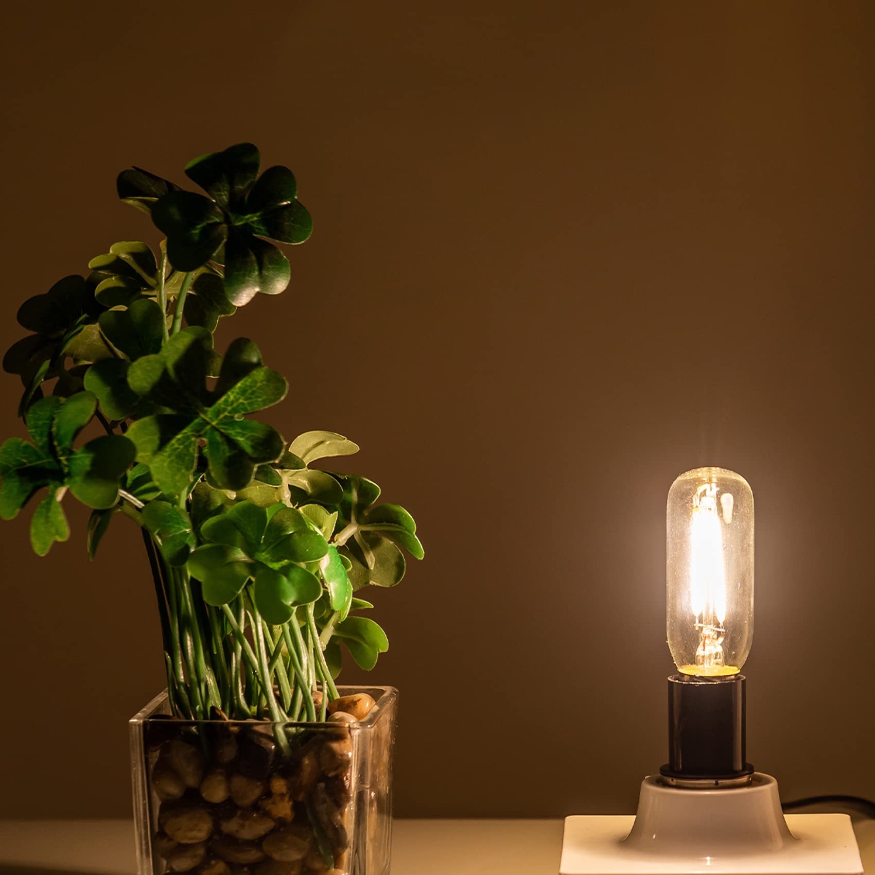 T6 Led Bulb 25Watt E12 Modern Chandelier Bulbs E12 Led Edison Bulb 4000K Dimmable Candelabra Edison Bulb 2W T6 Tubular Bulb For