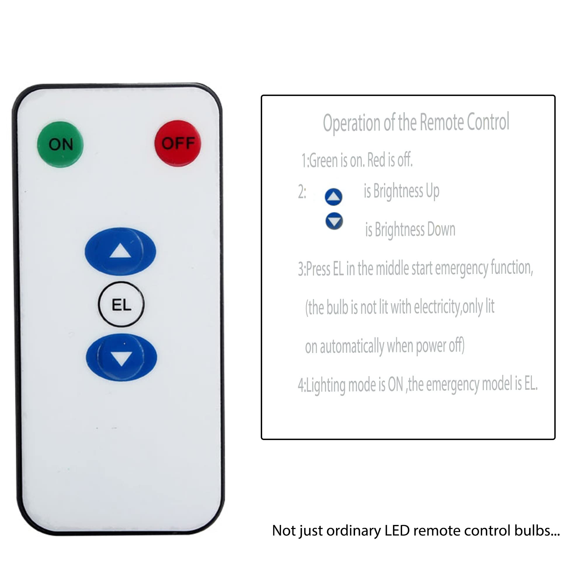 BSOD 7W LED Magic Bulb - Warm White Emergency Light with Remote, Rechargeable E26 Lamp for Home Power Outages