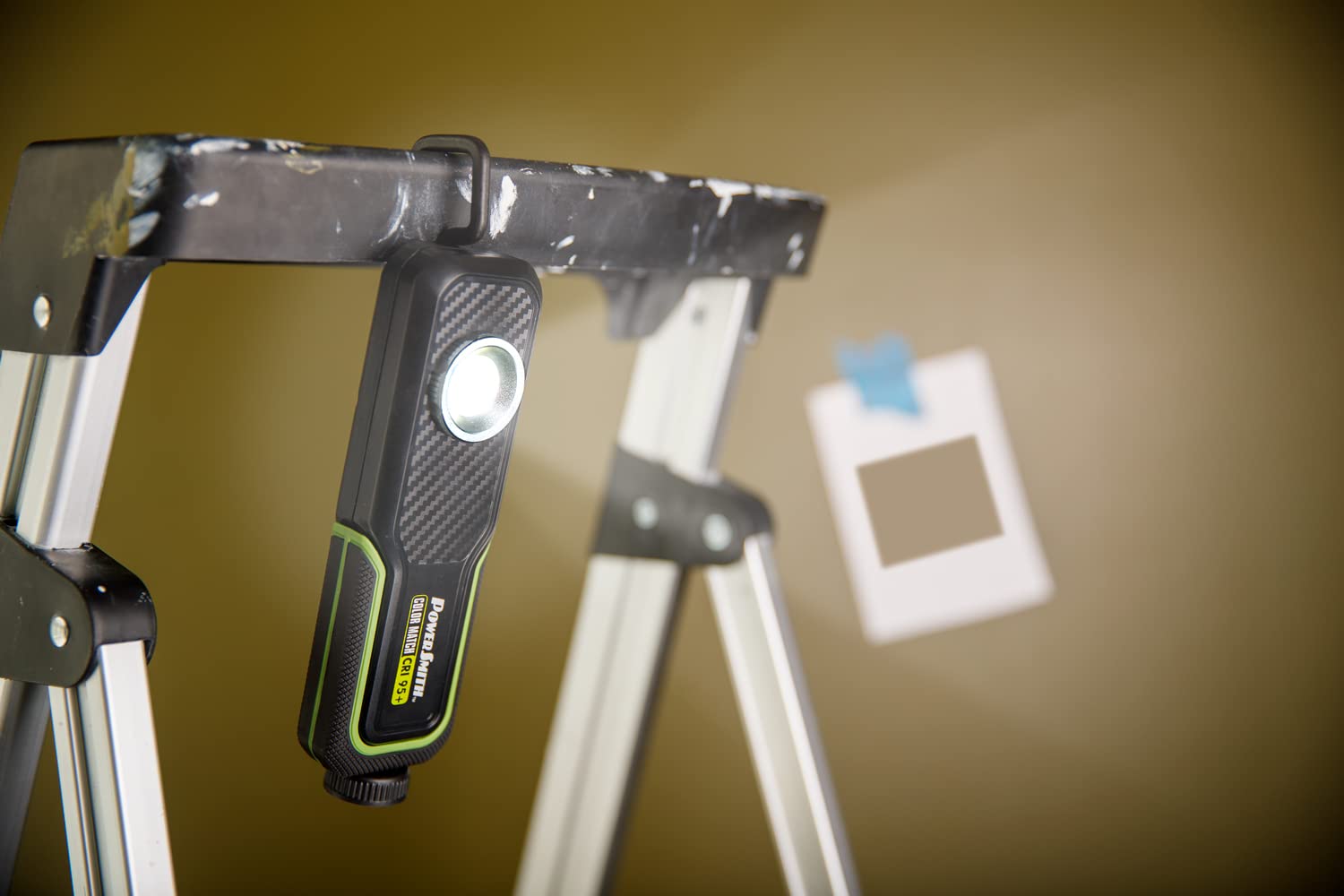 Powersmith 500 Lm Rechargeable Led Color Match (Cri 95+) Inspection Light, Two Color Temperatures 5000K/3500K, Hanging Hook, Magnetic Base With Usb-C Charging Cable And 2 Year Warranty (Pilc95500)