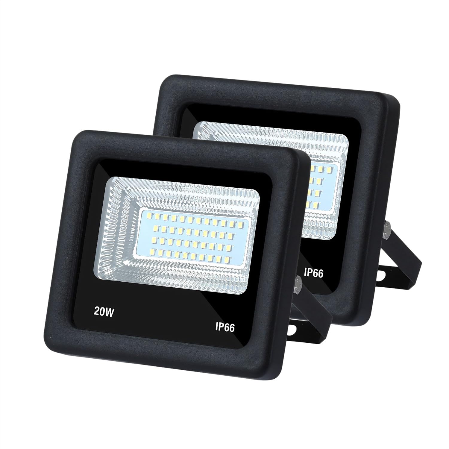 Q Qingchen 2 Pcs 20W Dc 12V Led Flood Light 1800Lm Ip65 Waterproof Cool White Outdoor