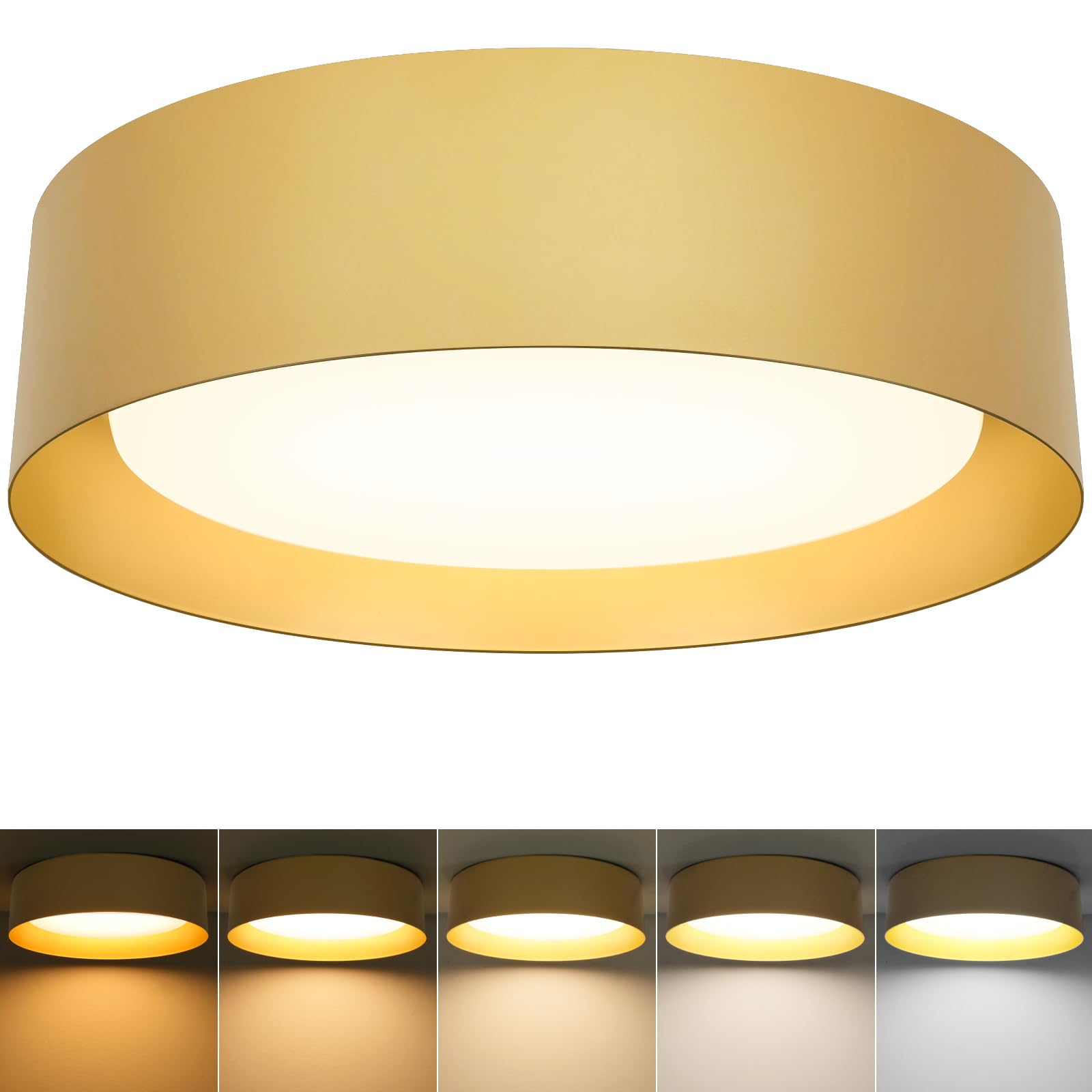 Brighthome Flush Mount Ceiling Light, 13In 2600Lm 25W(300W Equiv), Led Ceiling Light Fixture 5Cct 2700K 3000K 4000K 5000K 6000K,