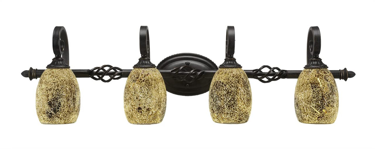 Toltec Lighting Elegante 4 Light Bath Bar In Dark Granite (164-Dg-4175)