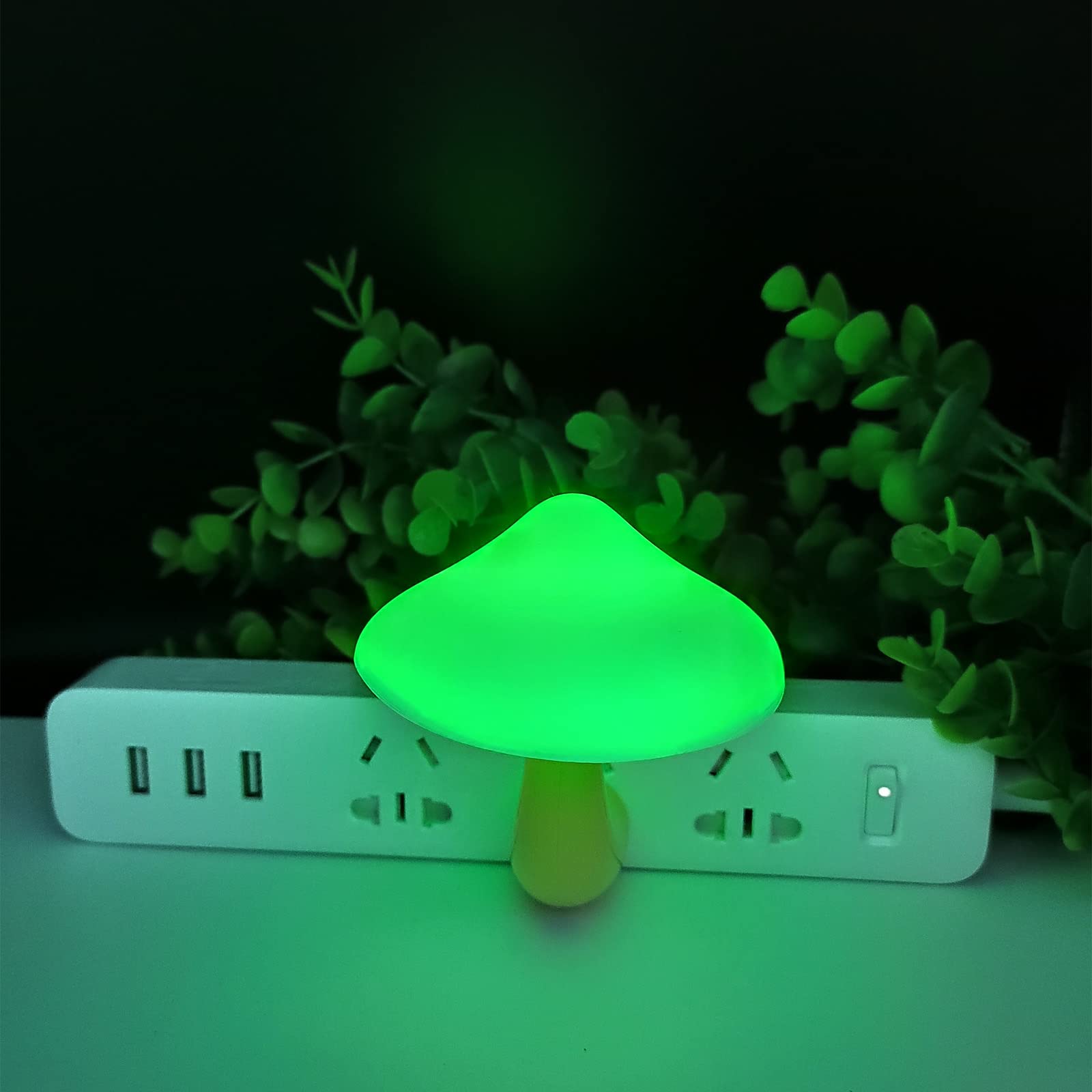 Ausaye 3 Pack Sensor Led Night Light Plug In Lamp Mushroom Night Light For Adults Kids Nightlight Bedroom,Bathroom,Toilet,Hallwa