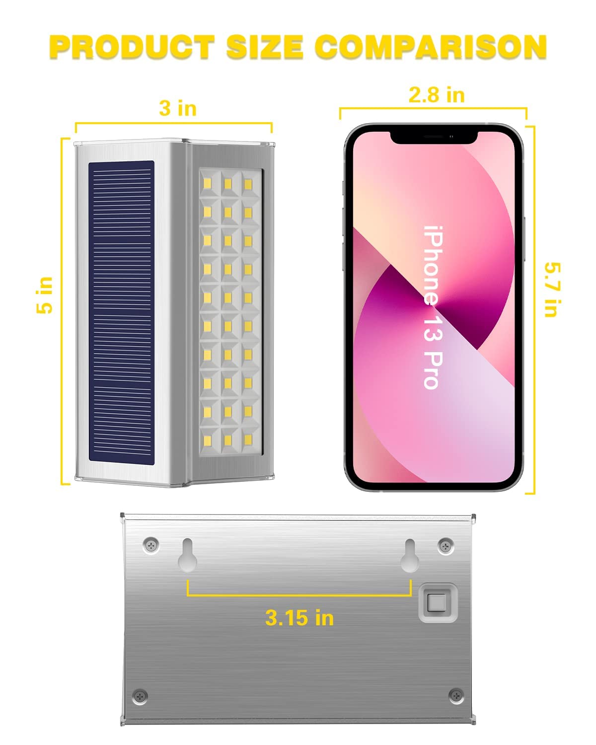 Roshwey Solar Step Lights For Outside, 4 Pack 30 Led Stainless Steel Outdoor Stair Lights, Ip65 Waterproof Solar Light For Outsi