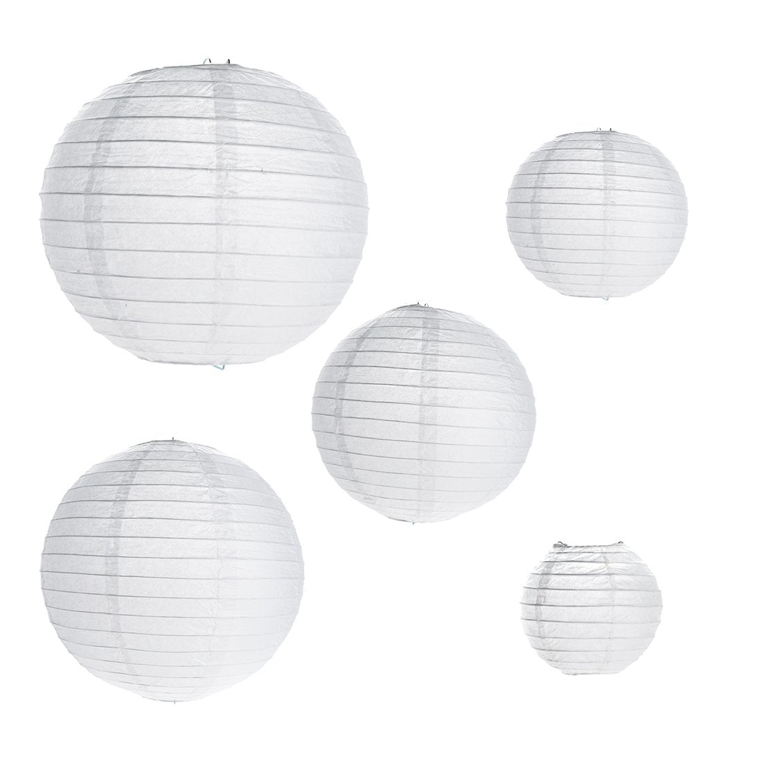 Tosnail Paper Lanterns for Wedding Party Decorations Crafts Lanterns Paper Lamp, White, Pack of 15