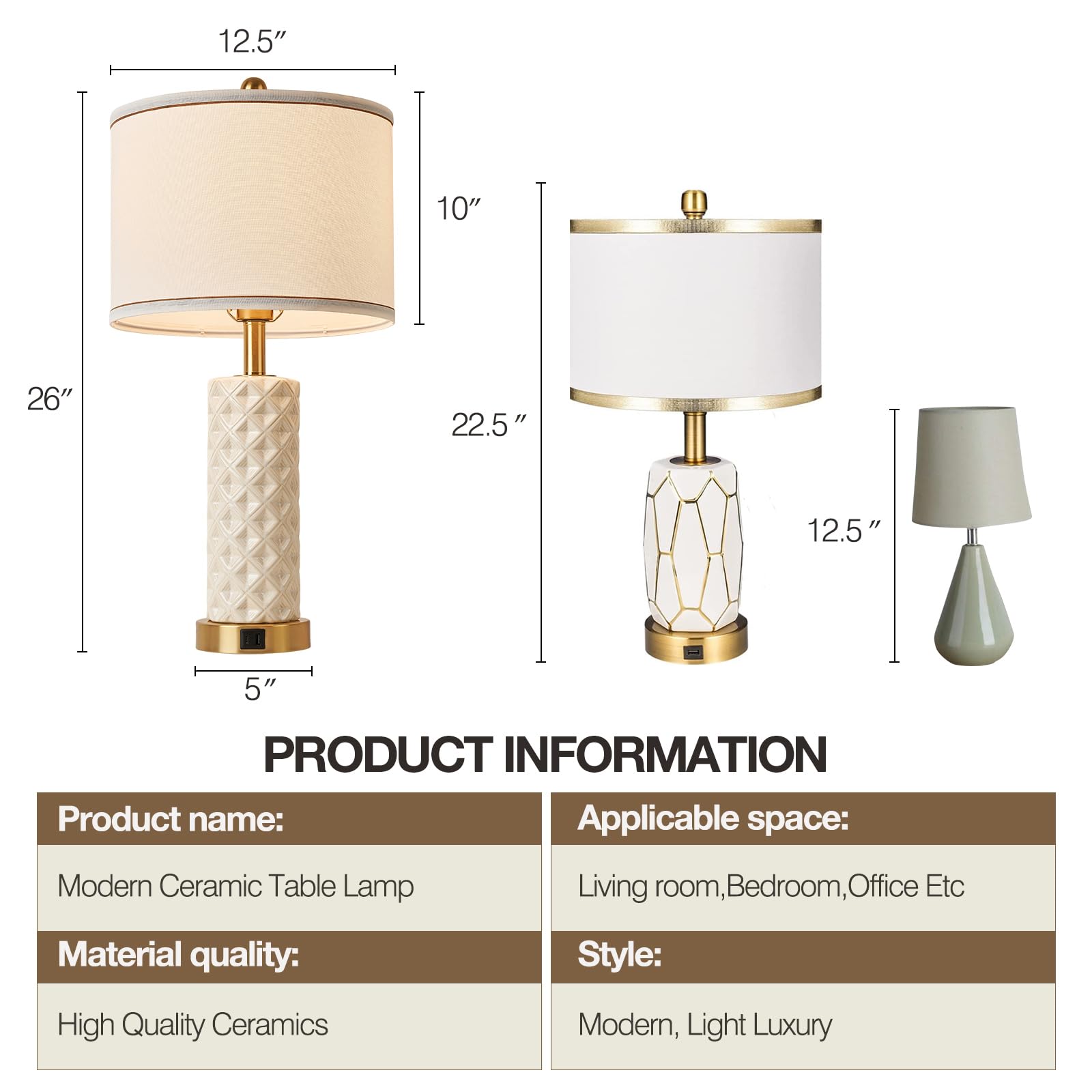 Bdayanx 3-Way Dimmable Table Lamp Set Of 2,Touch Control Lamp With Night Light,Modern Crystal Table Lamps For Bedroom,Living Roo