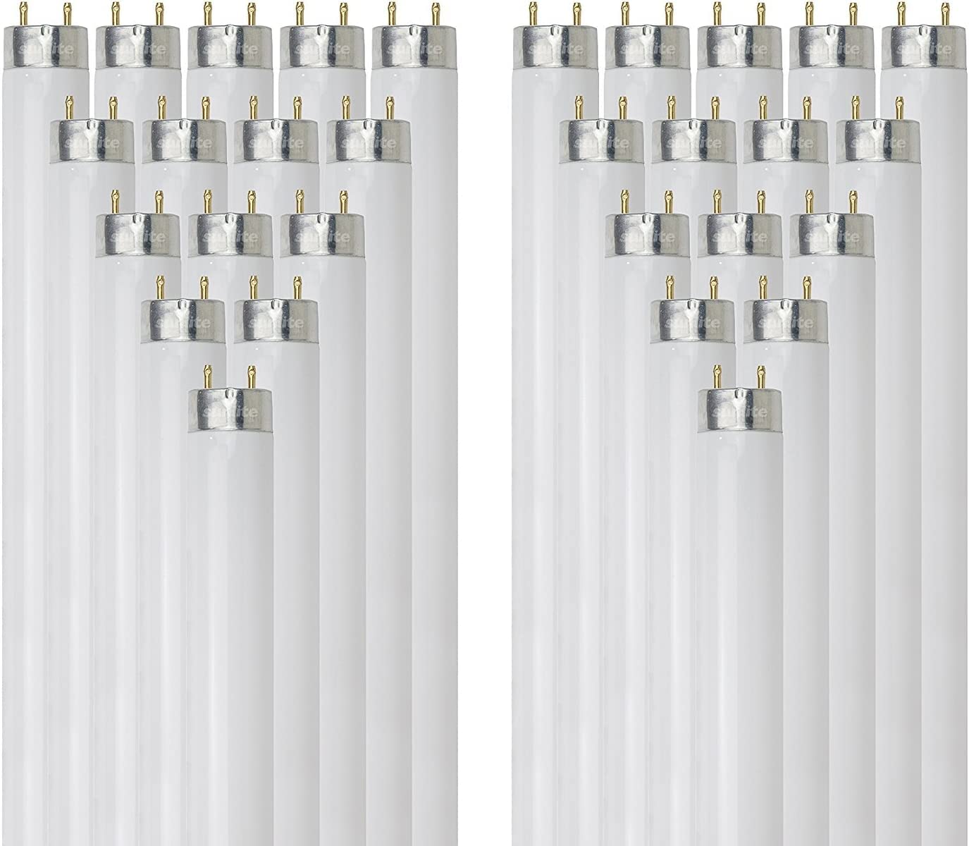 Sunlite F32T8/SP865 T8 Linear Fluorescent Lamp, 32 Watts, 3050 Lumens, 6500K Daylight, Medium G13 Bi Pin Base, High Performance 