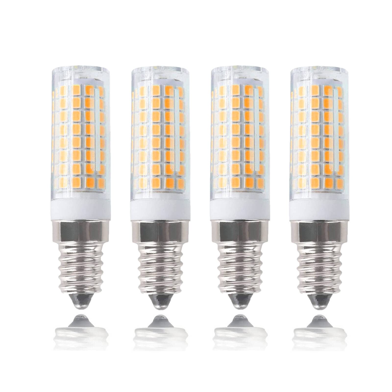 E14 Led Bulb 7W 120V European Light Bulbs Equivalent 75W Incandescent Bulb, Dimmable E14 Base For Cooker Hood Bulbs Turkish Lamp Bulb, E14 Socket Light Bulb Warm White 3000K (4 Pack)