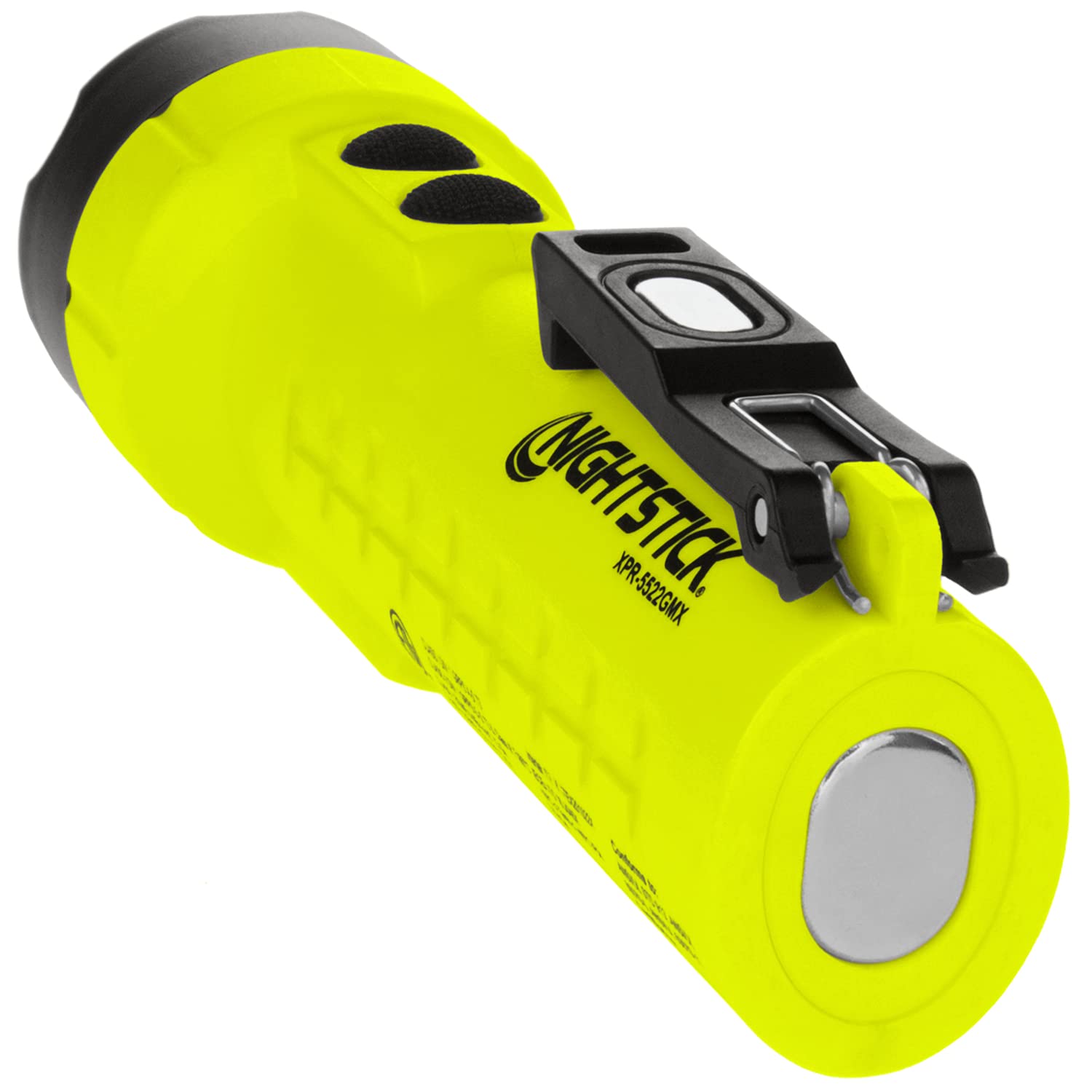 Nightstick XPR-5522GMX Rechargeable Dual-Light Flashlight - Green, Medium, Intrinsically Safe, with Magnets, UL913 / ATEX Certified