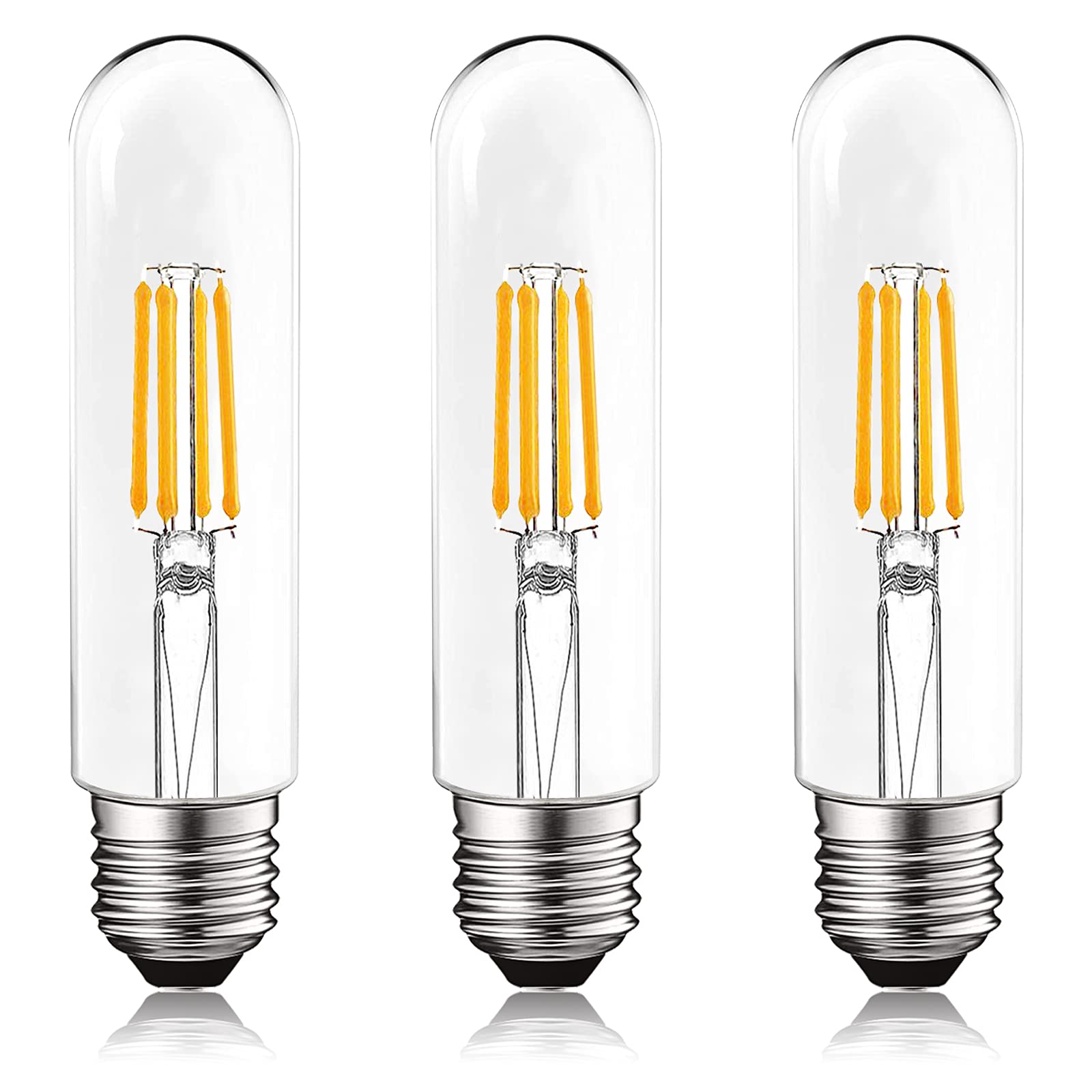 LUXRITE T10 LED Bulb, 5W=60W Equivalent, 3000K Soft White, Glass, E26 Standard Base, 3 Pack