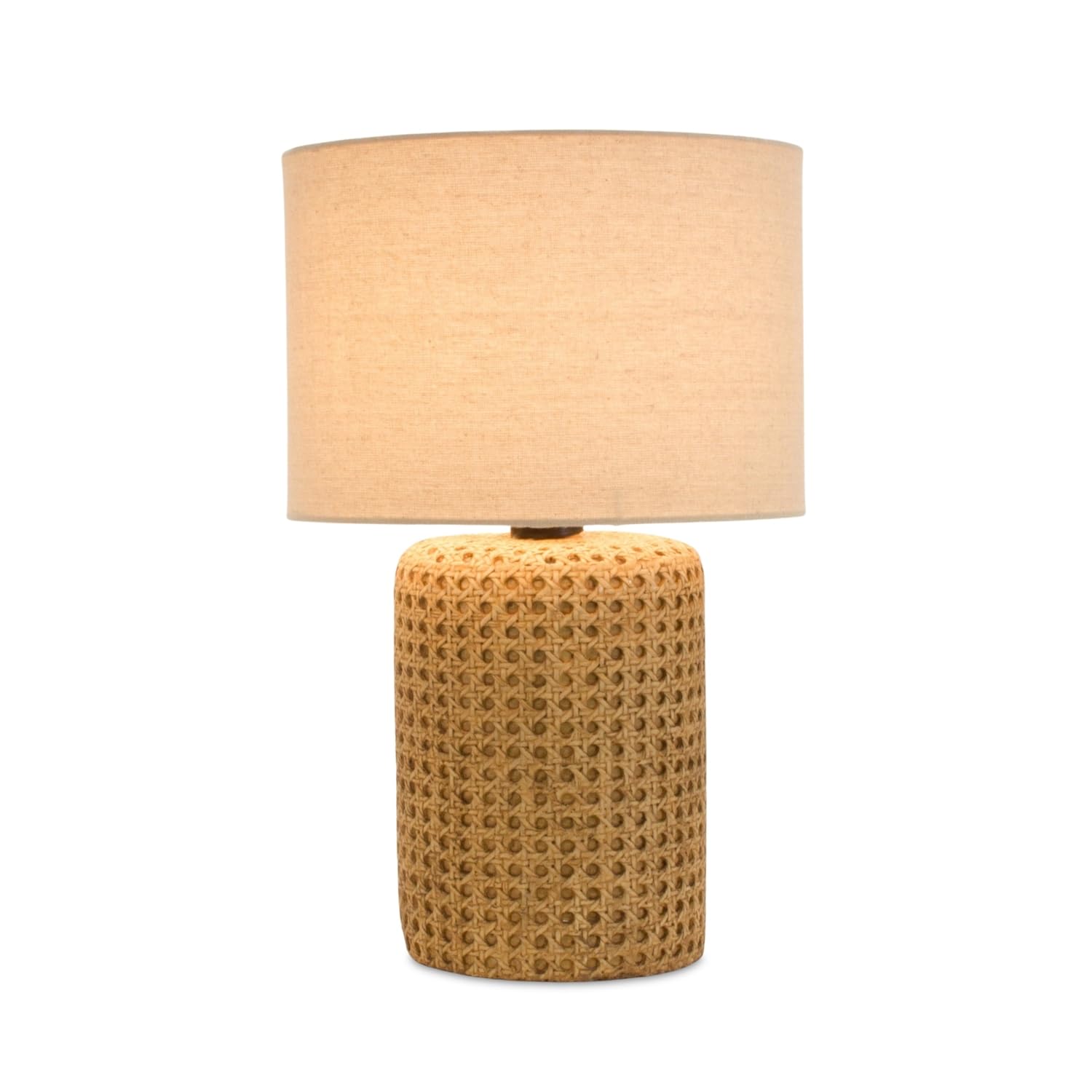 Melrose International Table Lamp 18 H Cement/Linen