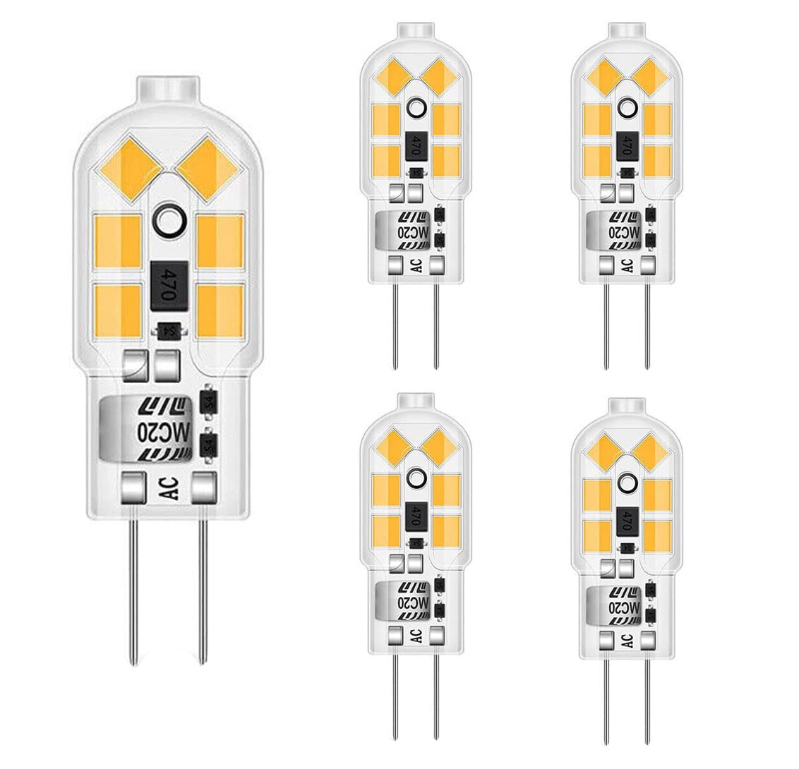 G4 Led Bulb Cool White, 1.2 W 12 V G4 Led Light Bulbs, Replacement For 10 W Halogen Bulbs, 120 Lm 6000 K 360 12 V Ac/Dc Led Ligh