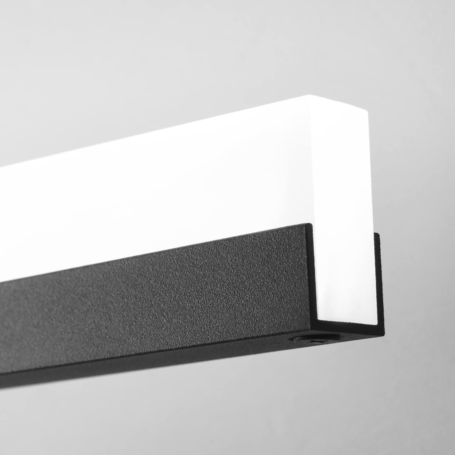 PRESDE 24in Dimmable LED Bathroom Vanity Light Fixture - Black Metal, Cold White 6000K, Model 6660-610mm