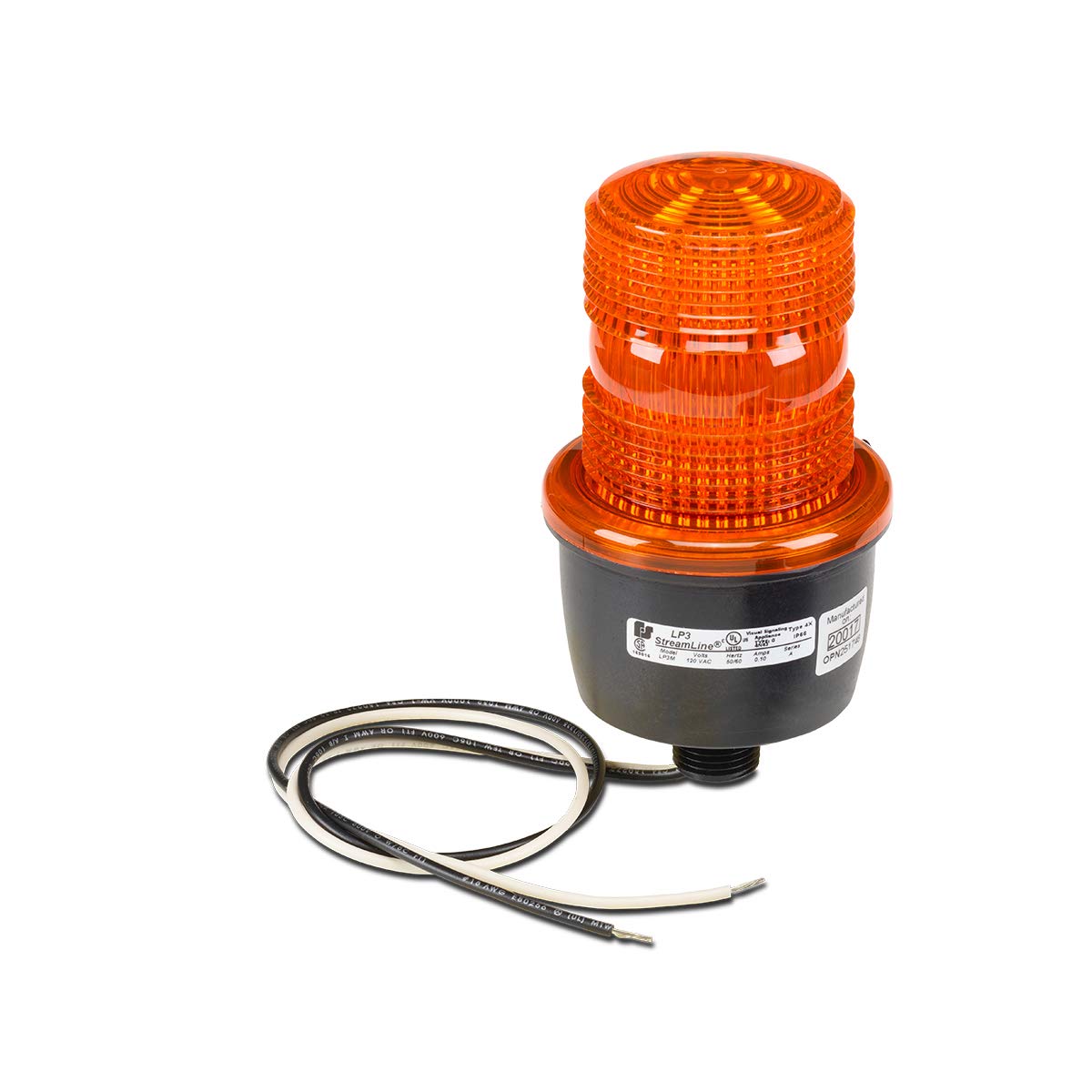 Federal Signal Low Profile Warning Light, Strobe, Amber (LP3M-012-048A)
