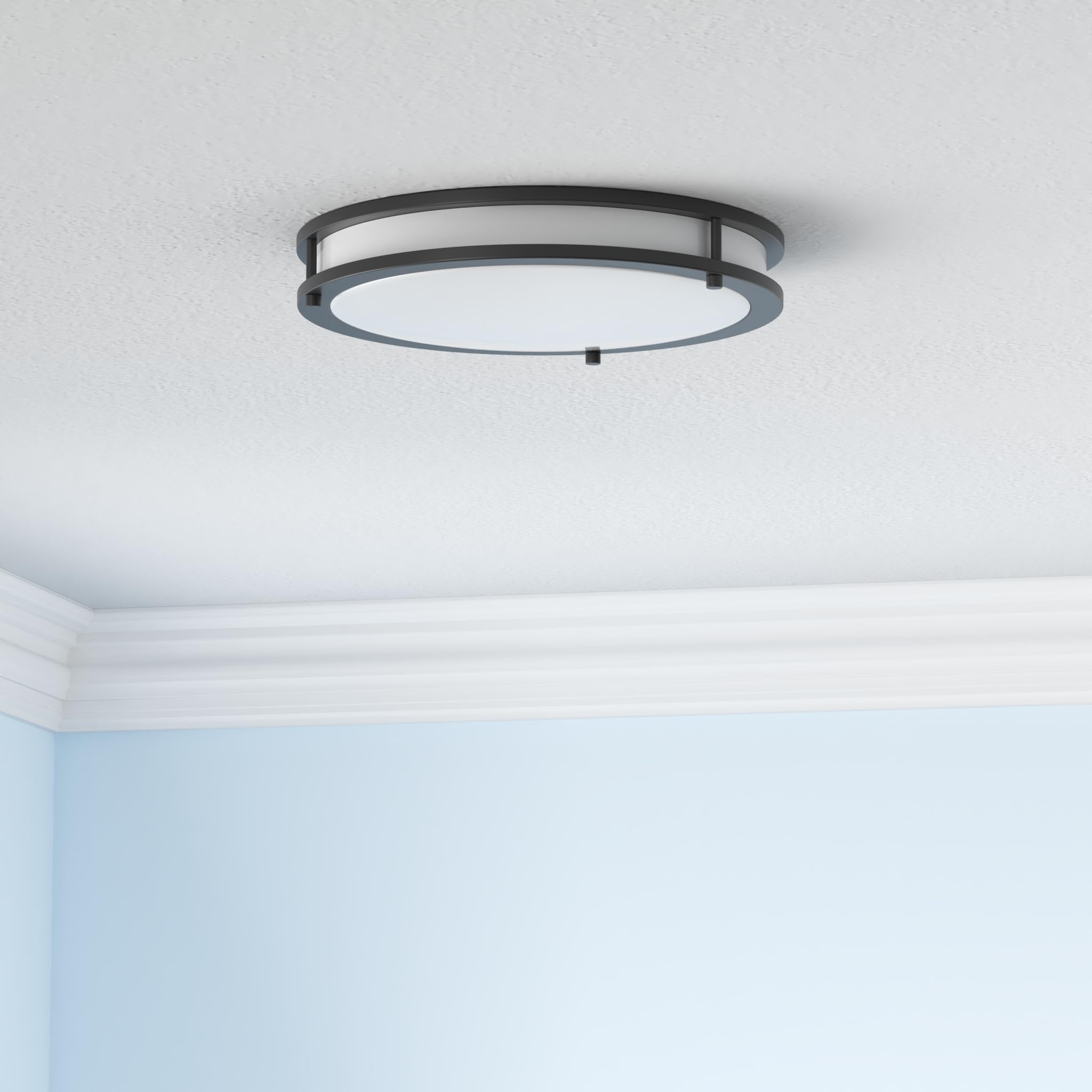 Asd Led 14 Inch Round Flush Mount Light Fixture | 21W 1700Lm 3000K-5000K 120V | 3Cct, Dimmable, Energy Star, Etl Listed | Close