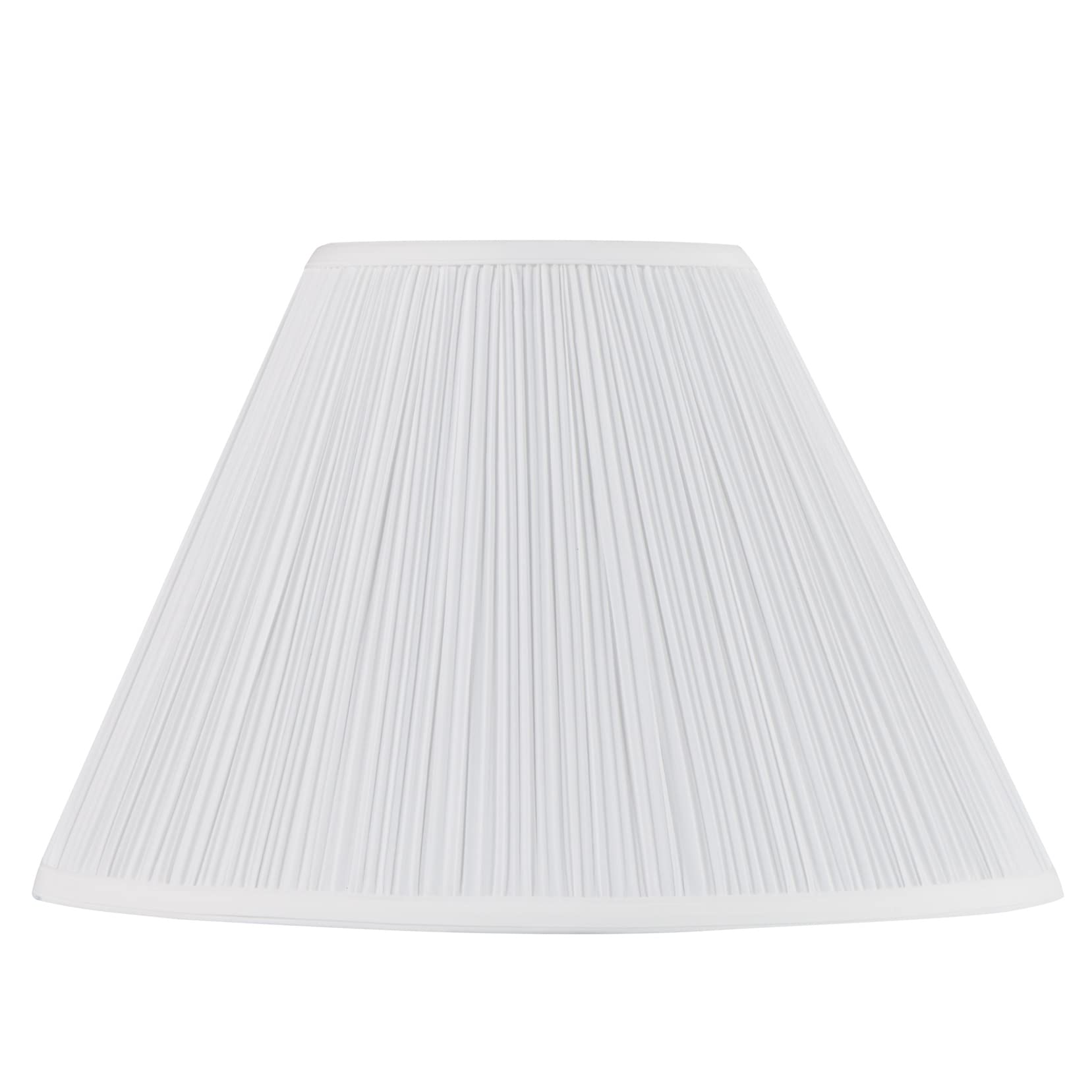 Aspen Creative 33134, Mushroom Pleated Traditional Spider Lamp Shade, White, 7&quot; Top x 17&quot; Bottom x 11-1/2&quot; Slant