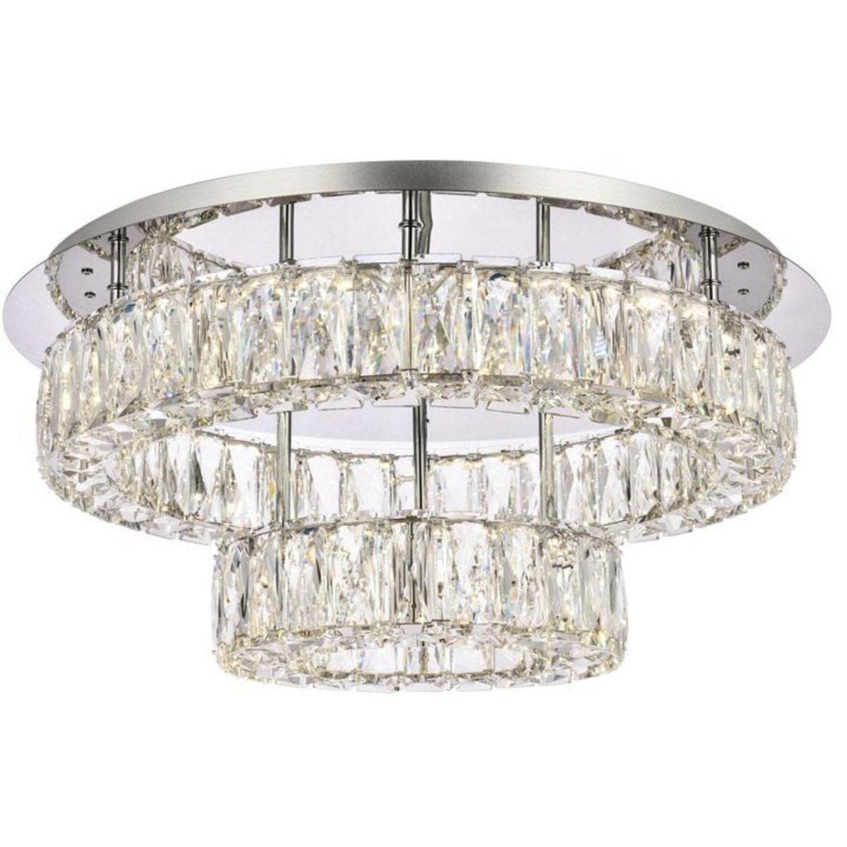 Elegant Lighting Monroe 22&quot; Led Double Flush Mount
