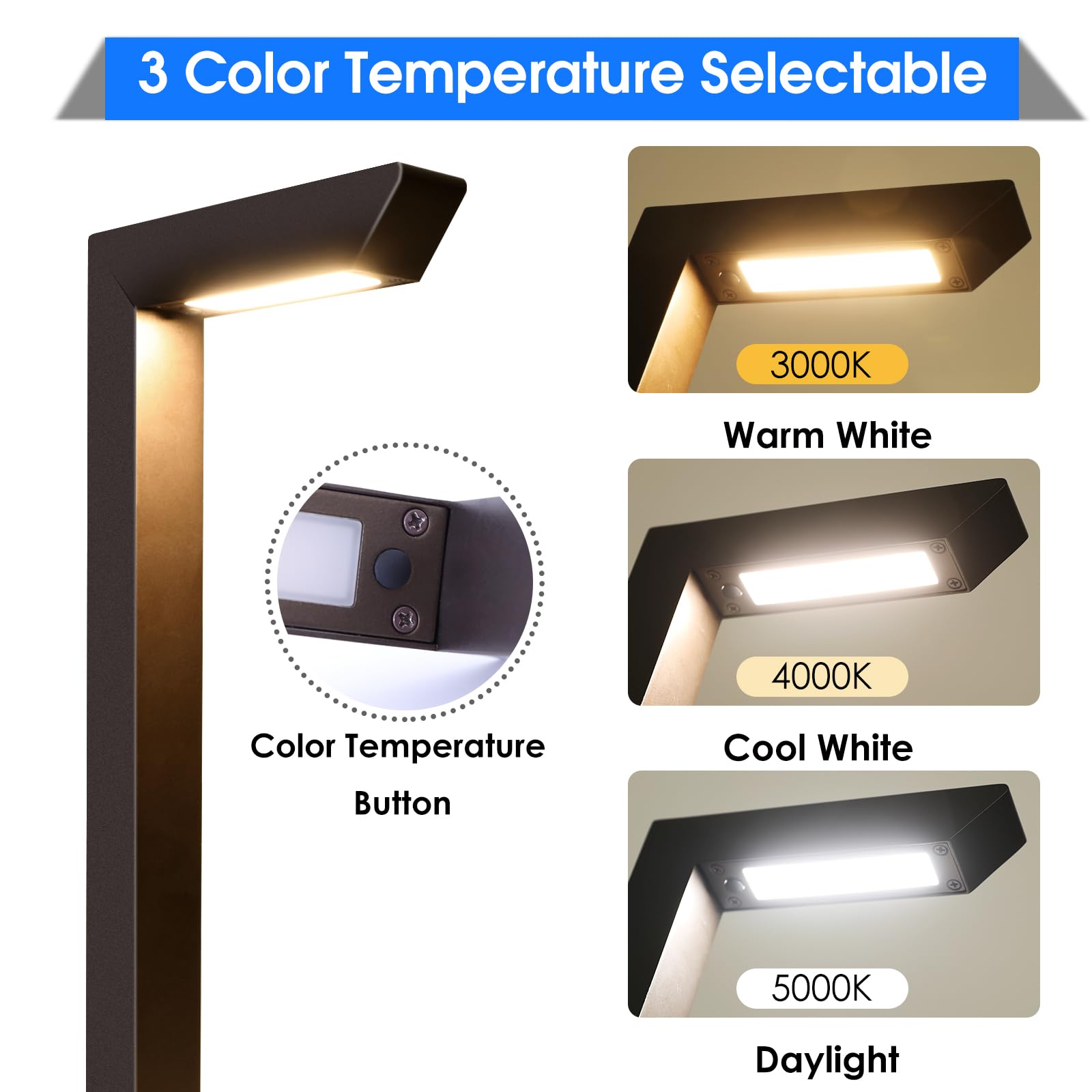 Energetic Low Voltage Led Landscape Light  Brown Aluminum Pathway Lighting  4Pcs