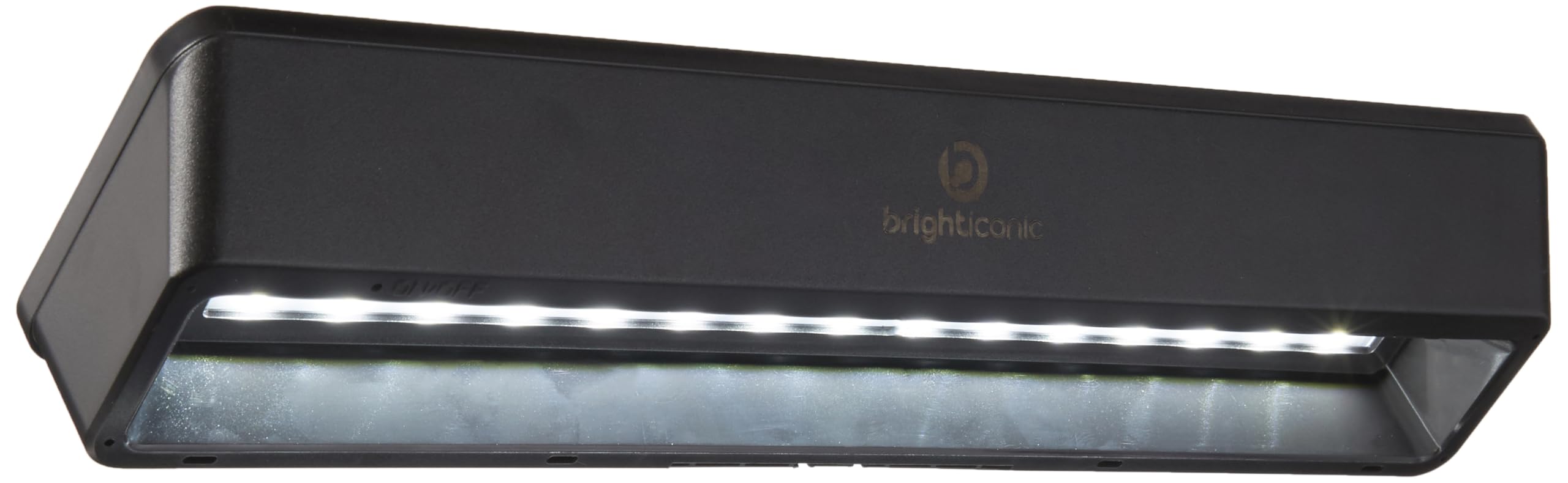 BRIGHTICONIC Solar LED Sign Lights - Wireless Real Estate Agent Board Lighting - 2 Pack - Black