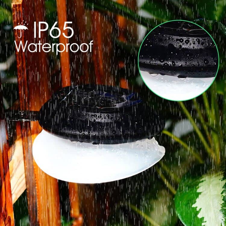 DBF Solar Gutter Lights - 9 LED Waterproof Outdoor Lights, Dark Sensing, Auto On/Off, 6 Pack, Cool White, Model DBF-FD-WH-02