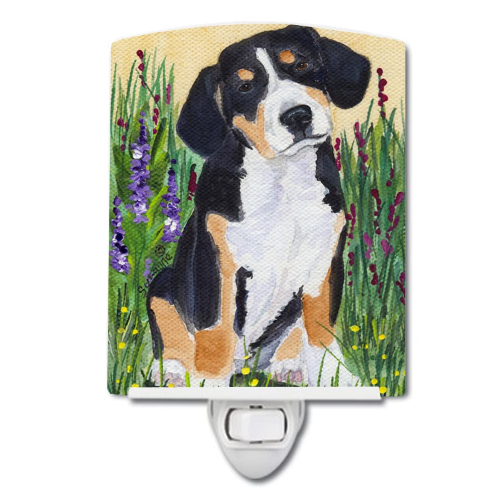 Carolines Treasures Ceramic Night Light, Entlebucher Mountain Dog, UL-Certified, 6x4x3in, Multicolor, Model SS8216CNL