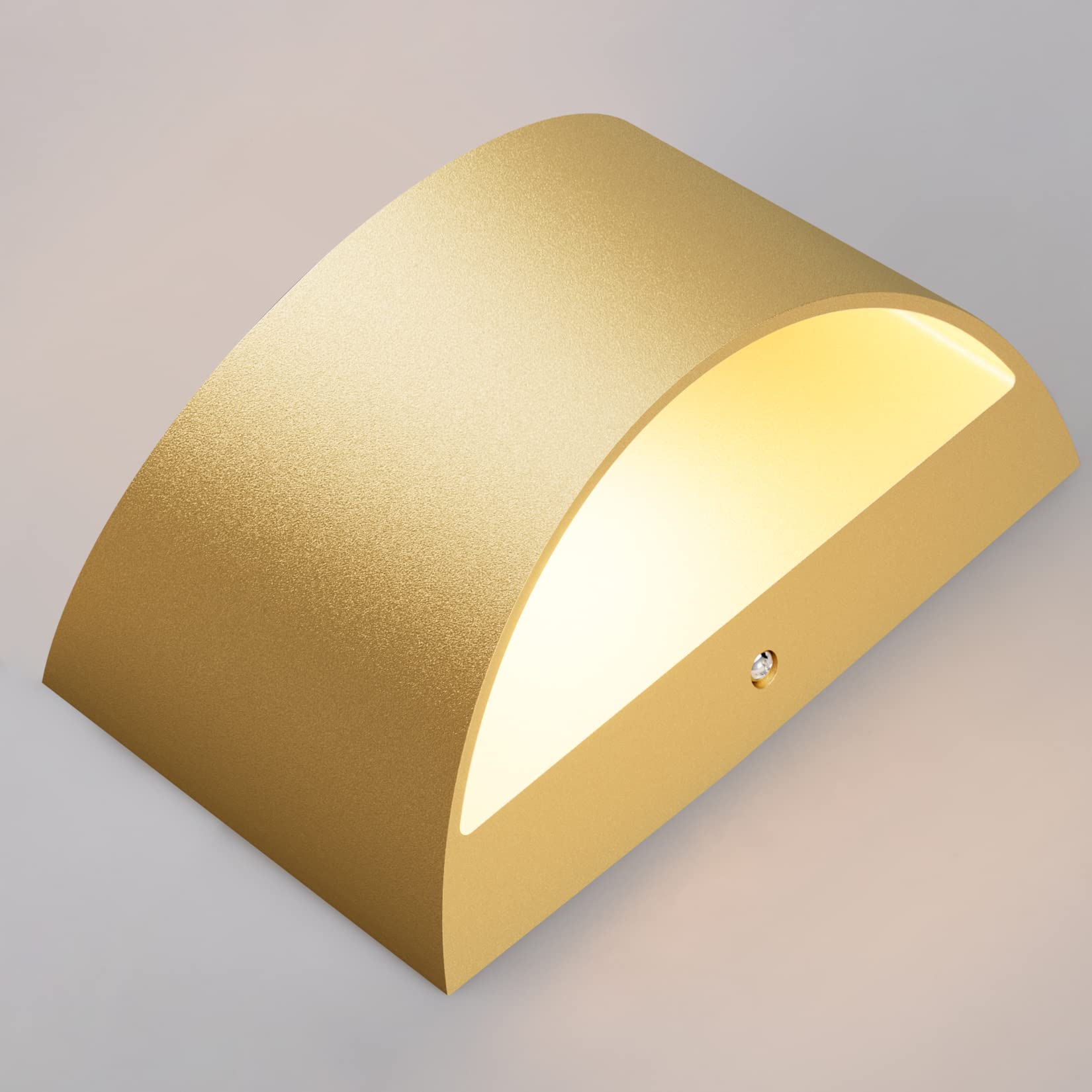 Aipsun Gold Wall Sconce Set of 2, Warm White 3000K, Hardwired Indoor Lighting for Living Room, Bedroom, Hallway - Premium Aluminum