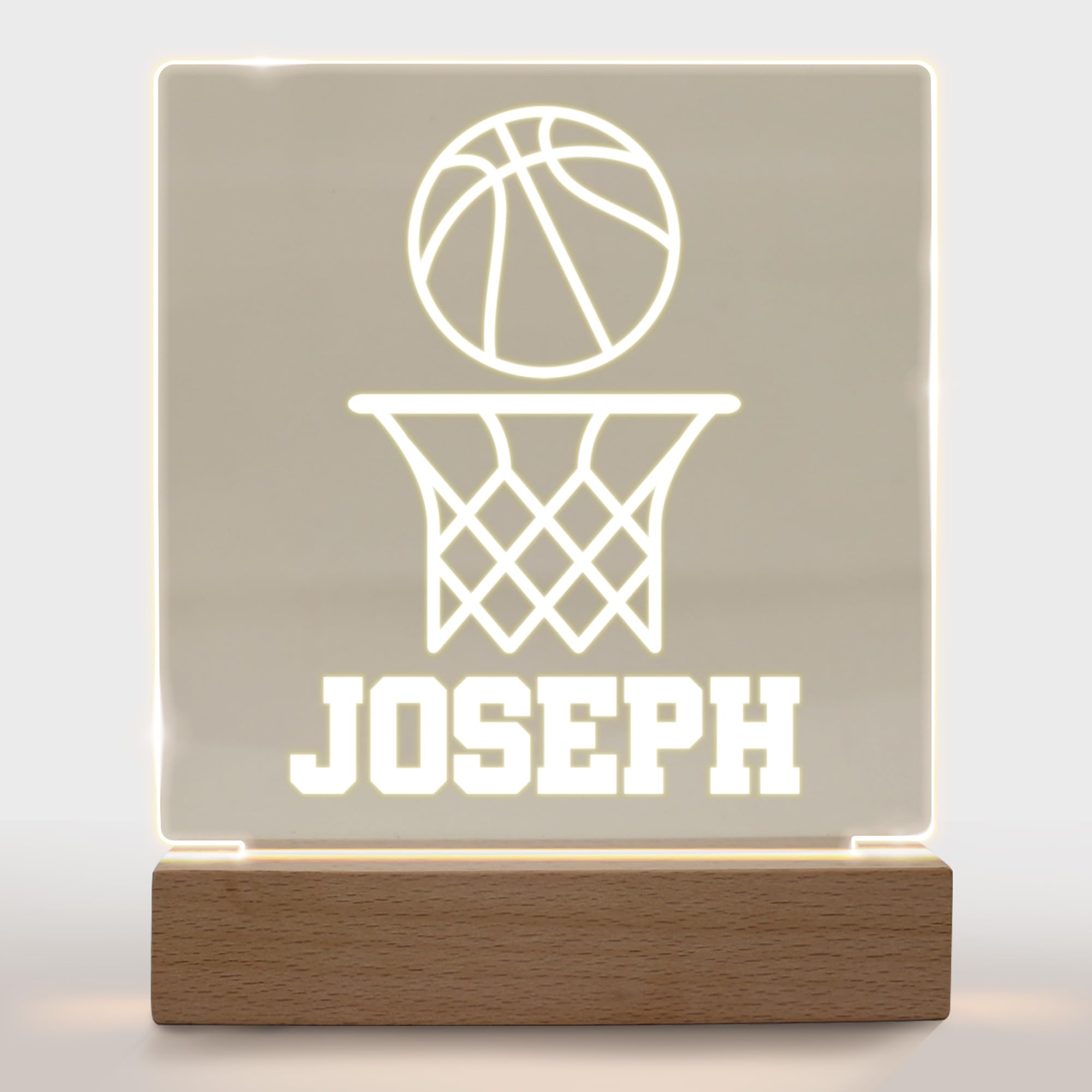 Personalized Night Light For Kids Girls Boys Customized Gifts For Baby Boy Bedroom Decor Basketball