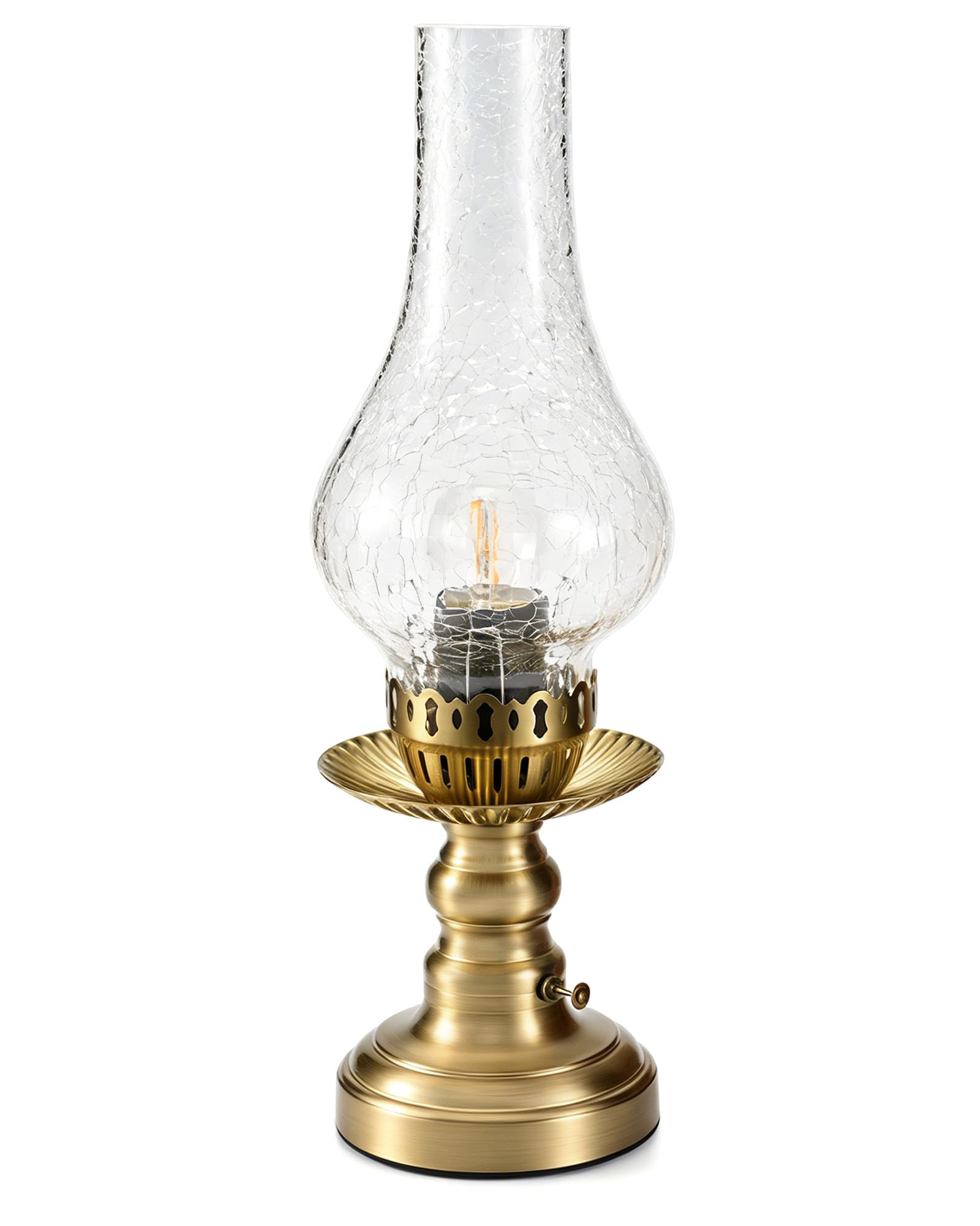 UMEXUS Vintage Rechargeable Cordless Table Lamp with Dimmer & Touch Control, Small Battery Powered Lights, Hand-Blown Glass Retr