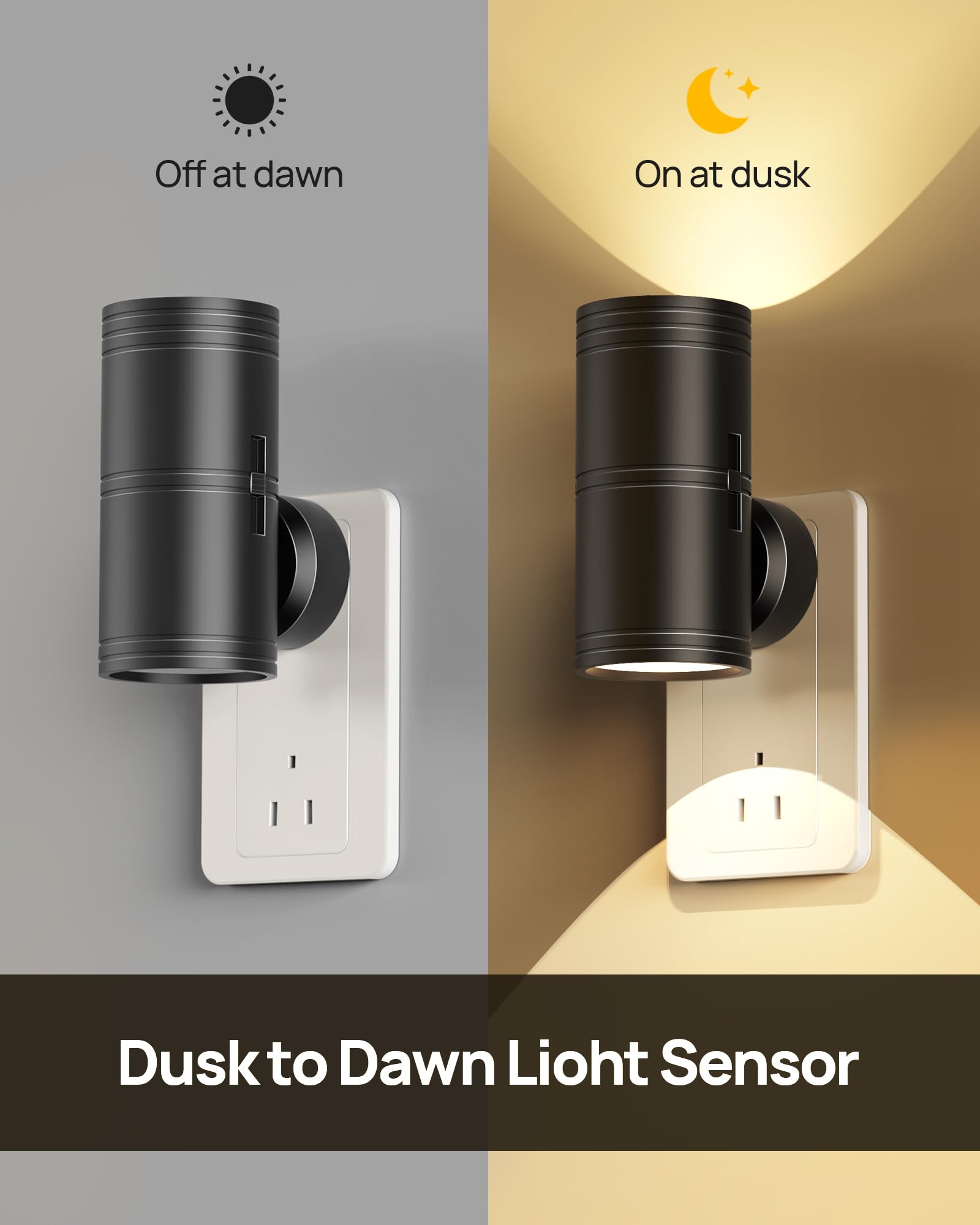 Night Light Plug In To Wall, 2-Pack Dimmable Led Night Light With Dusk To Dawn Sensor, 3000K Soft White - Modern Nightlight For
