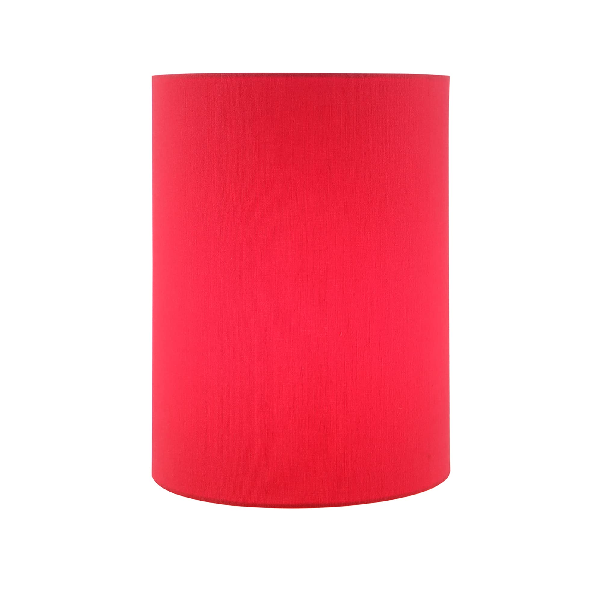 Aspen Creative 31306, Contemporary Design Hardback Drum Spider Shade, Linen Rich Red, 8&quot; Top X 8&quot; Bottom X 11&quot; Height