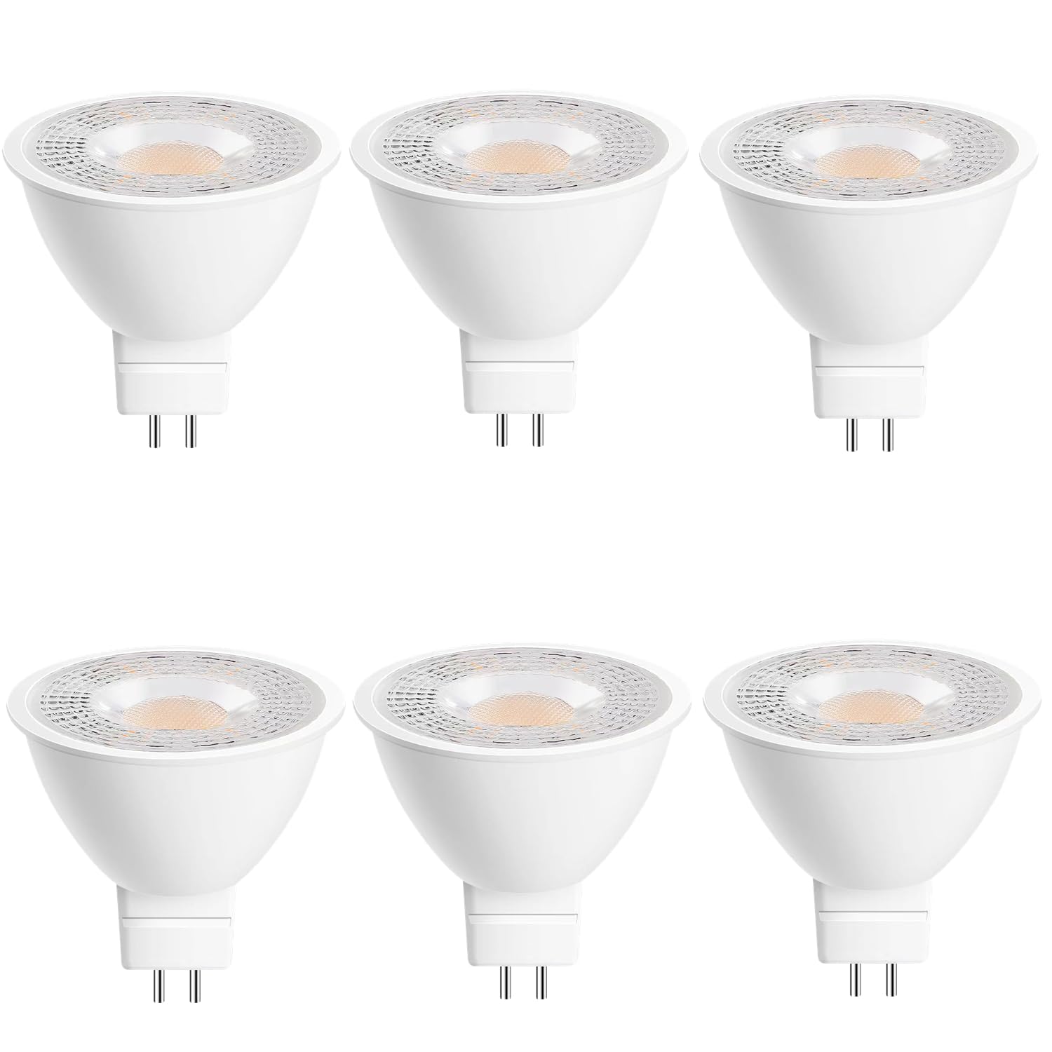 12 Pack Mr16 Gu5.3 Led Bulb 50W Halogen Equivalent, 5W 3000K Soft White, 450 Lumens, 38 Degree Spot Lighting For Indoor/Outdoor 
