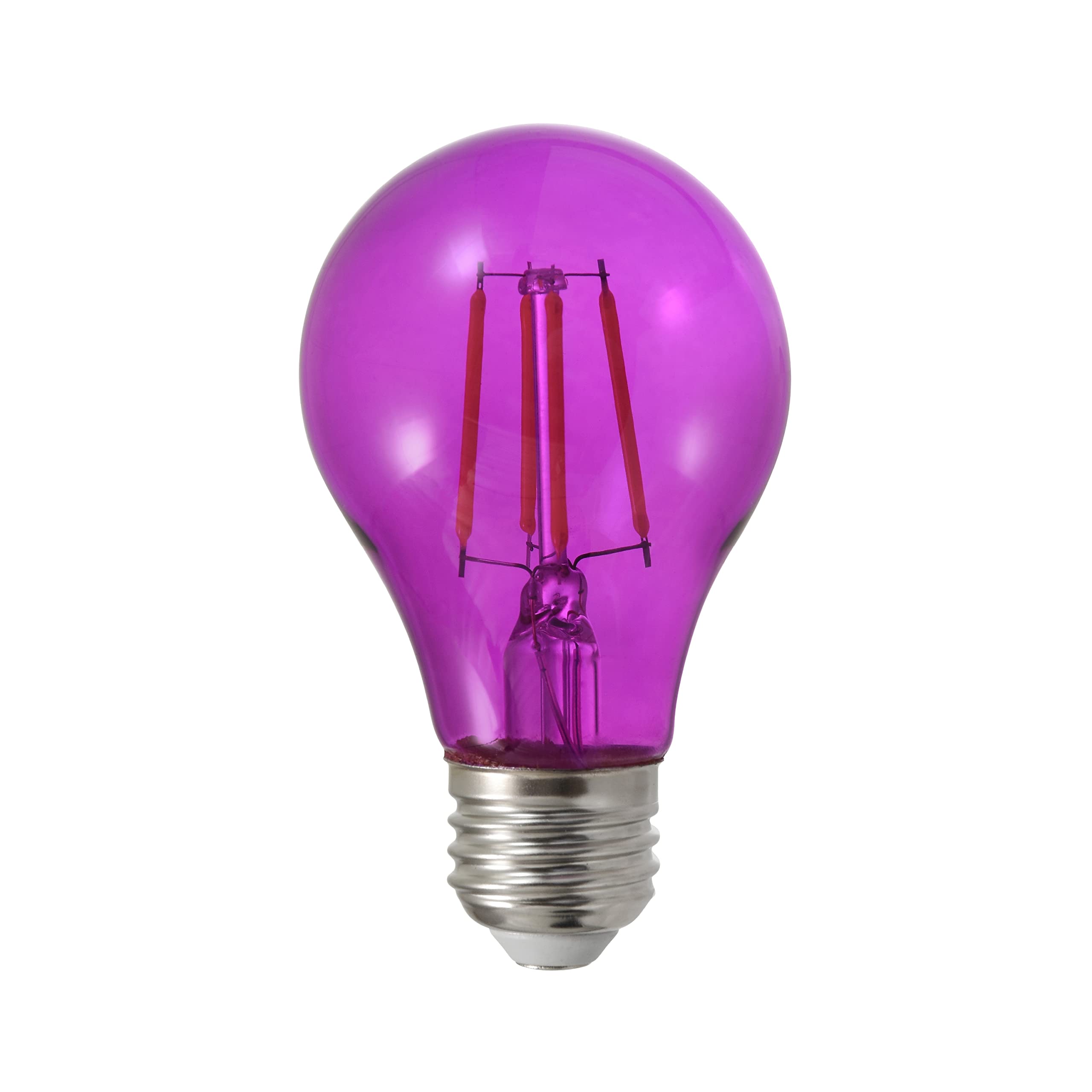 Sylvania Led Purple Glass Filament A19 Light Bulb, Dimmable, Efficient 4.5W, E26 Medium Base, 1 Pack