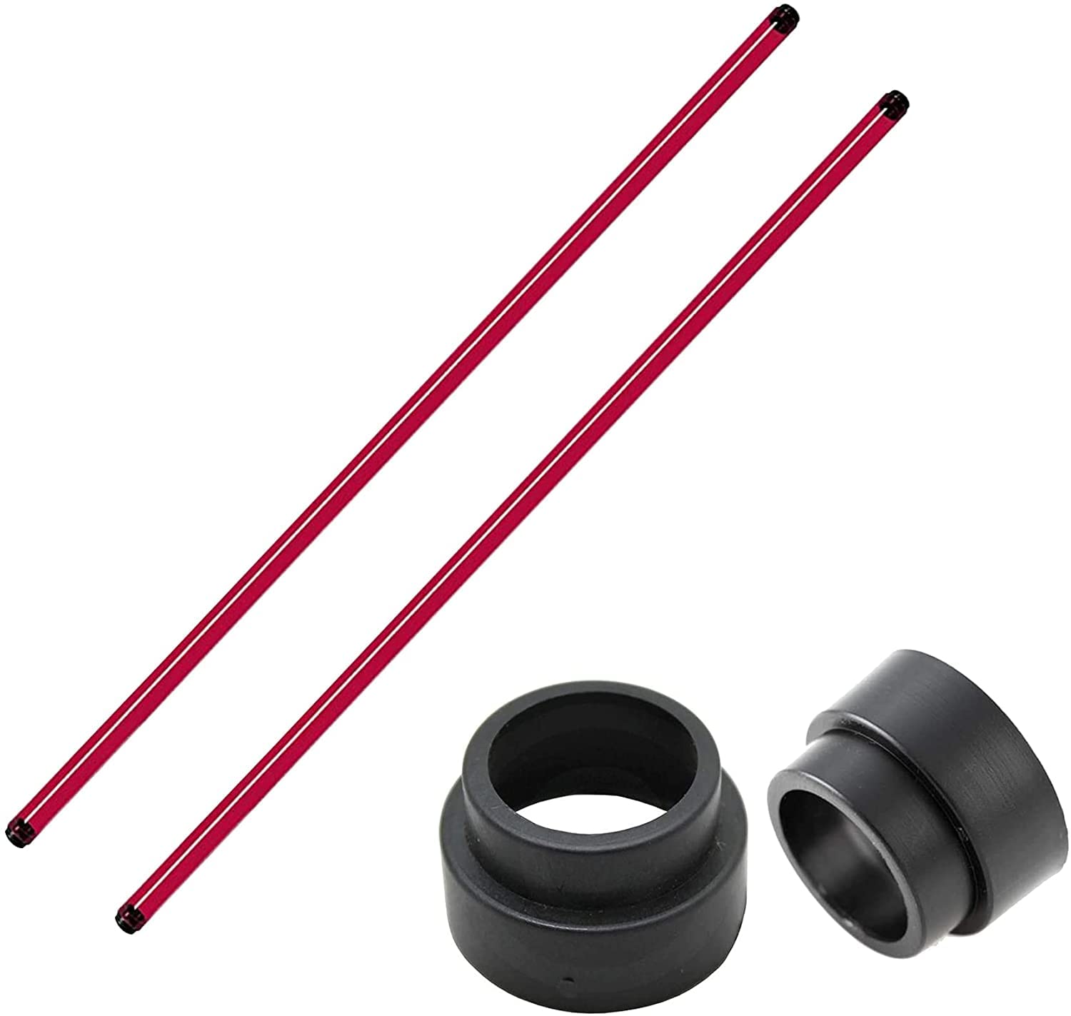 Kastlite T8 Led/Fluorescent Light Tube Guard With End Caps - 46-3/8 Lamp Diffuser Covers & Safety Sleeves  Red Protective Plastic Bulb Replacement Covering & Overhead Lighting Accessory  Pack Of 12