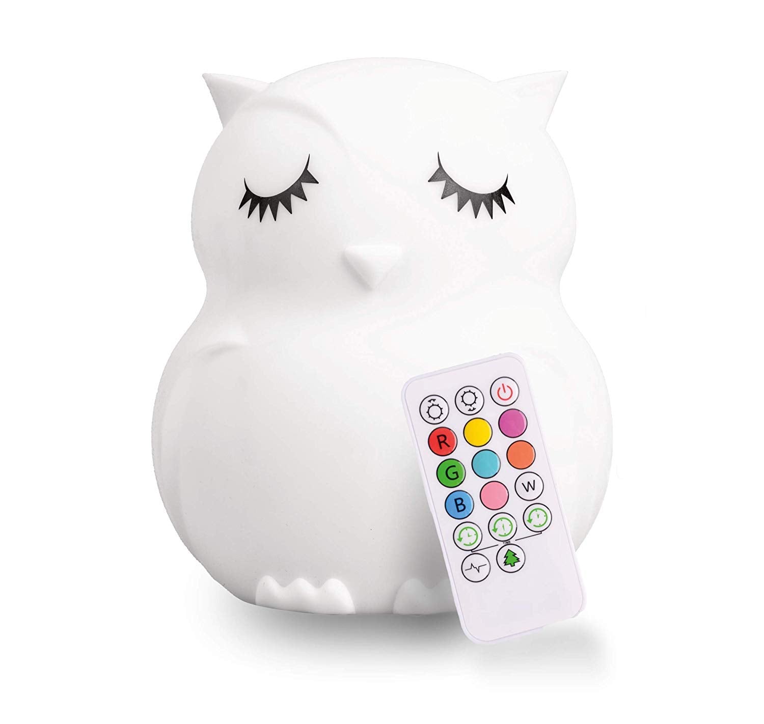 Lumipets Owl Night Light, Silicone Kids Lamp, Multicolor, 1 Count, Model WW-F4PR-M109