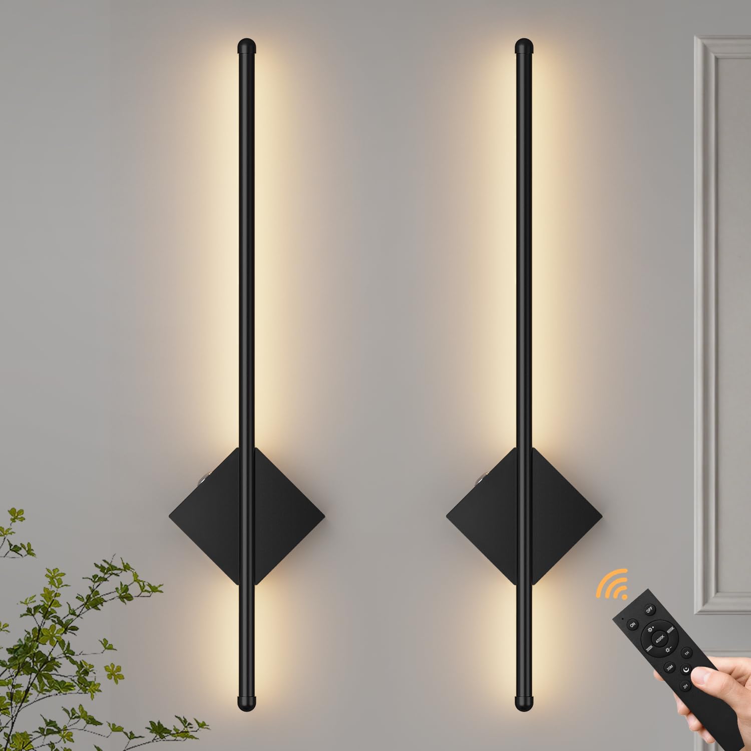 OUSAITE Wireless Wall sconces Set of Two