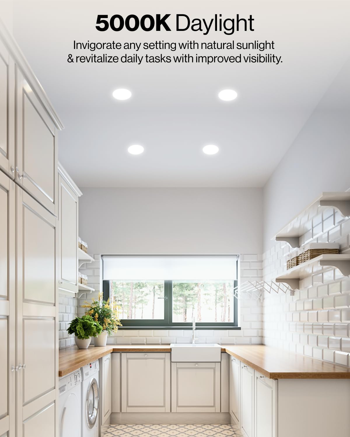 Sunco 4 Pack Retrofit Led Recessed Lighting 6 Inch, 5000K Daylight, Dimmable Can Lights, Baffle Trim, 13W=75W, 965Lm, Damp Rated