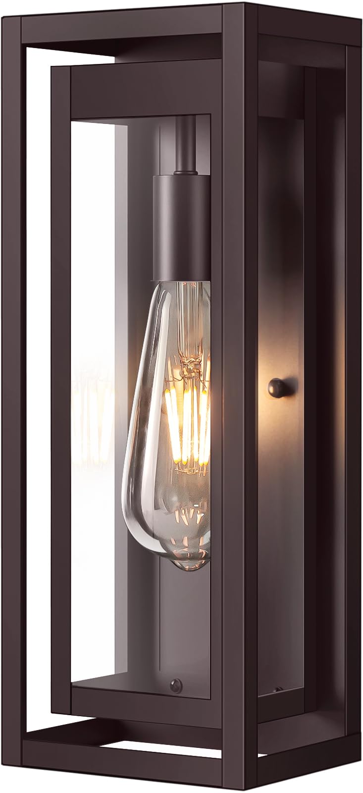 Slypadan 15'' Large Oil Rubbed Bronze Outdoor Light Fixture, ORB Outdoor Sconces, Modern Waterproof Wall Lights with Clear Glass