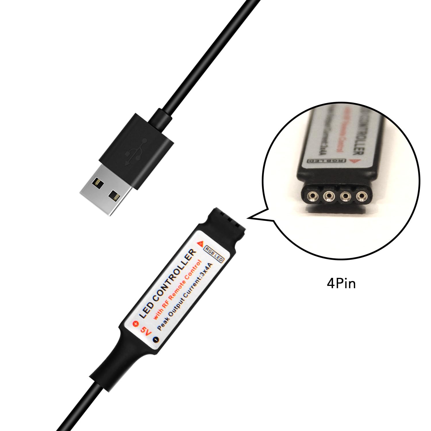 DAYBETTER RF Wireless Remote LED Controller, 17 Keys, DC 5V to 24V, Model TA000B0016W-EA01
